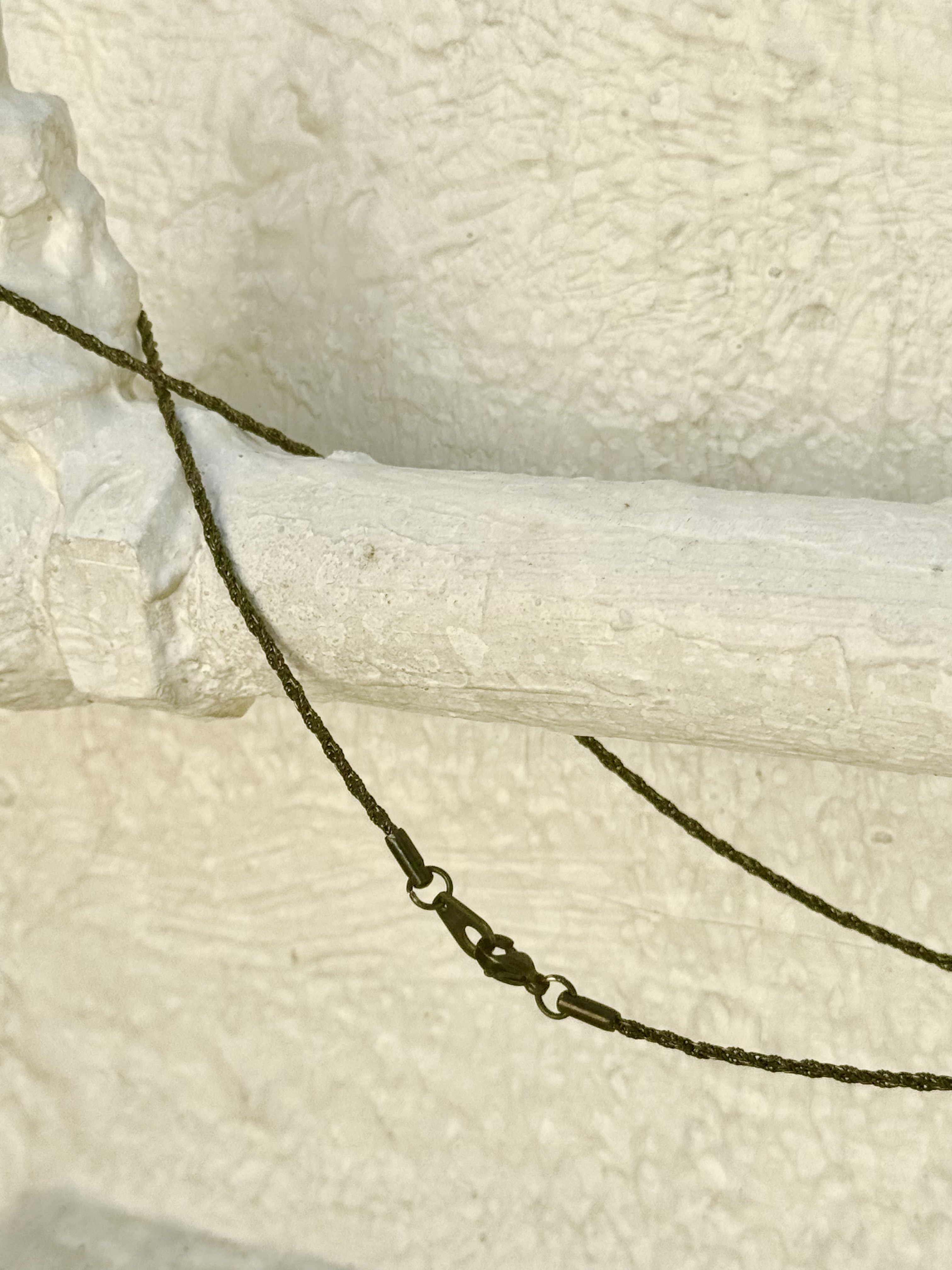 Black twist stainless necklace