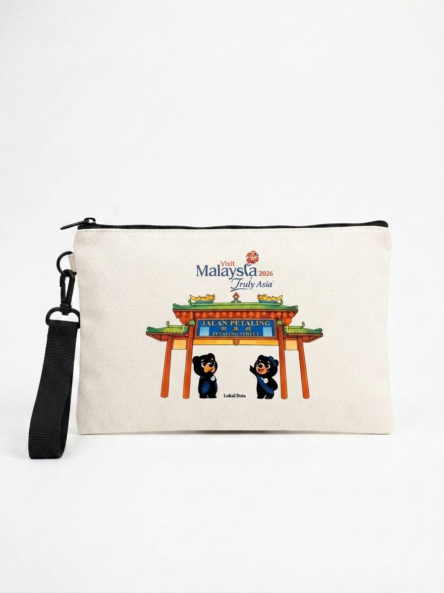 LDVM15 - Rectangle Canvas Pouch Petaling Street 