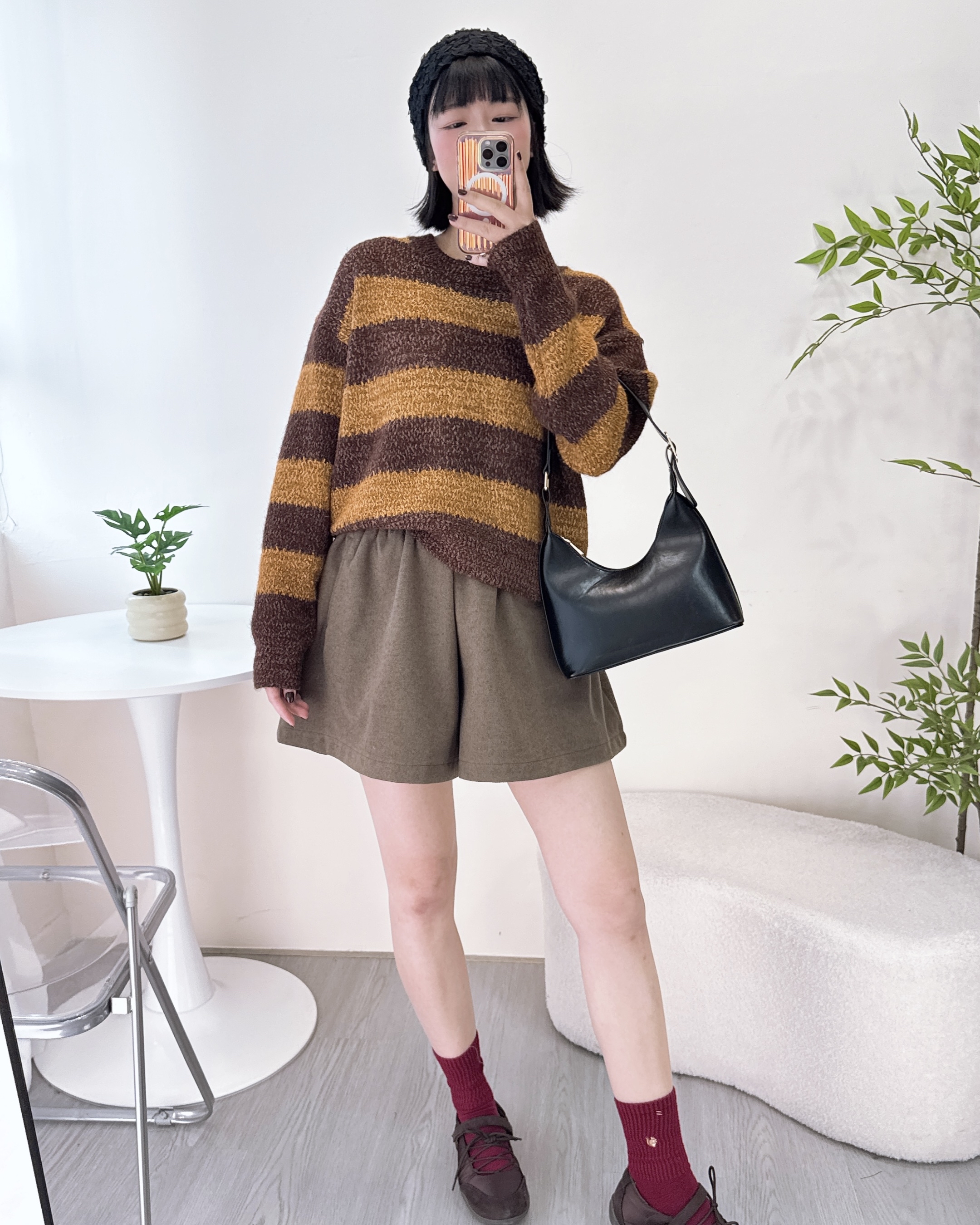 靚色柔軟粗間針織上衣 2色