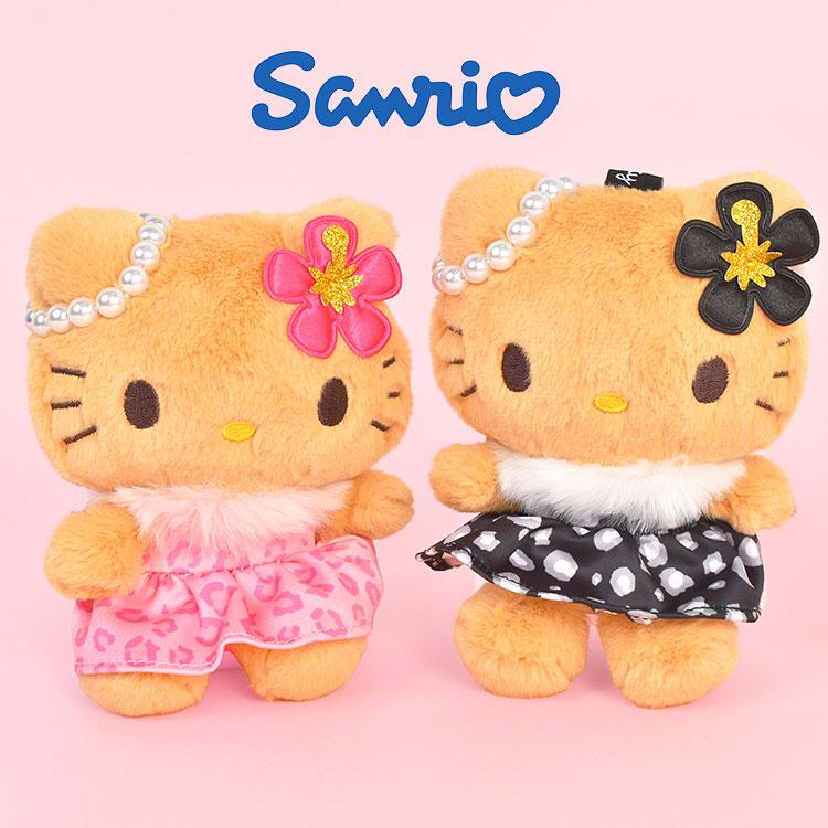 Sanrio 曬黑豹紋裙 毛絨公仔掛飾