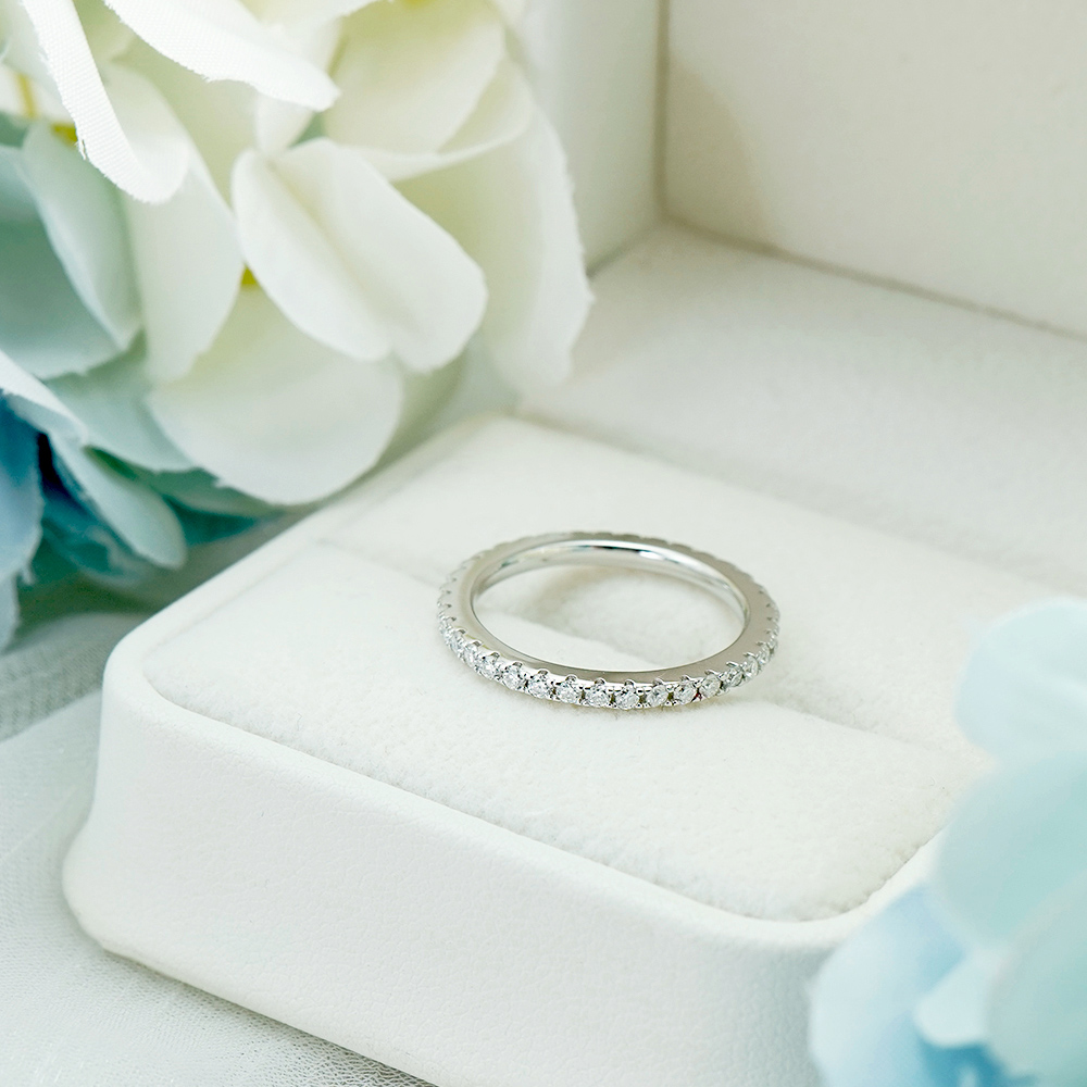 📦訂購 台灣限定 STORY 故事銀飾 唯一 密鑲排鑽莫桑石純銀線戒 戒指