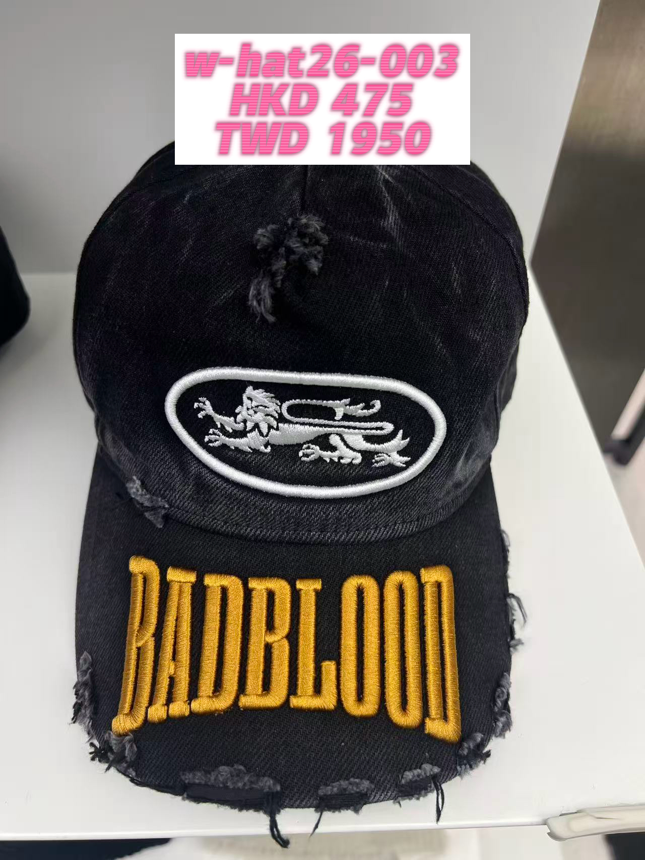 BADBLOOOD直播限時優惠 [w-hat26-003] Mystic Capsule Vintage Ball Cap - Charcoal