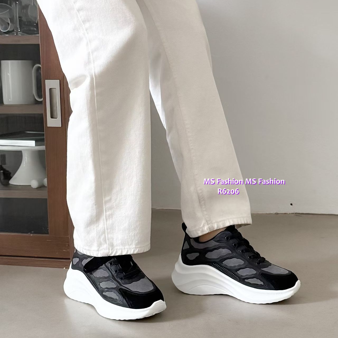 R6206 韓國🇰🇷型格拼皮波鞋