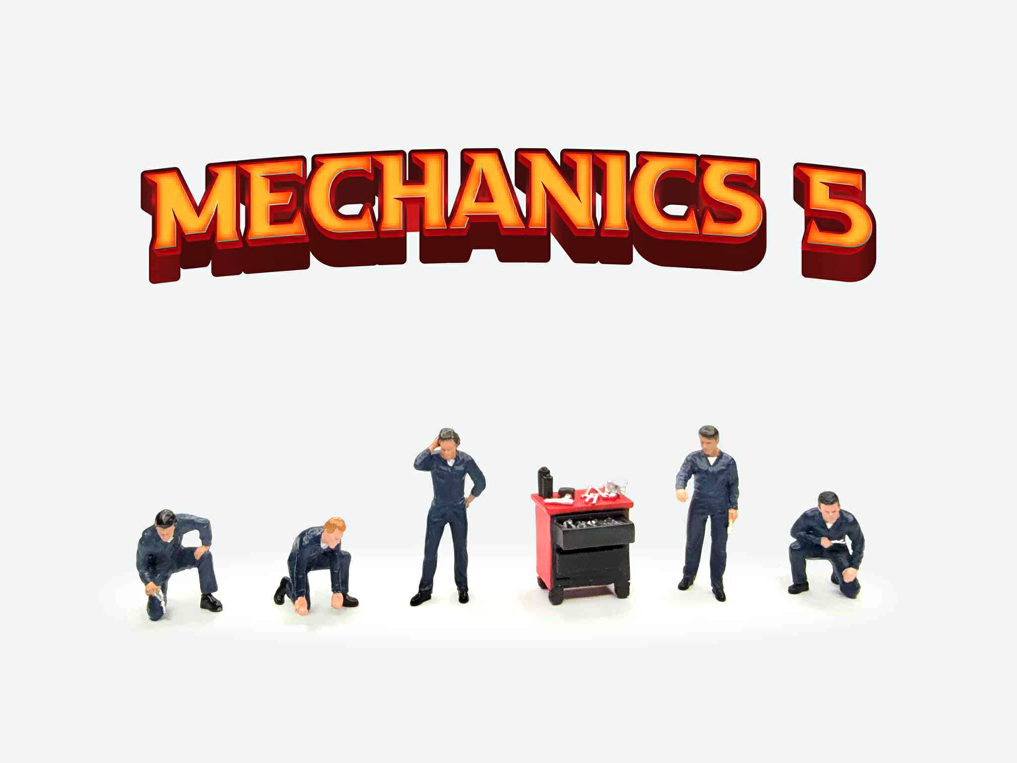 American Diorama 1/64 Figure Set : Mechanics 5 - AD-2435