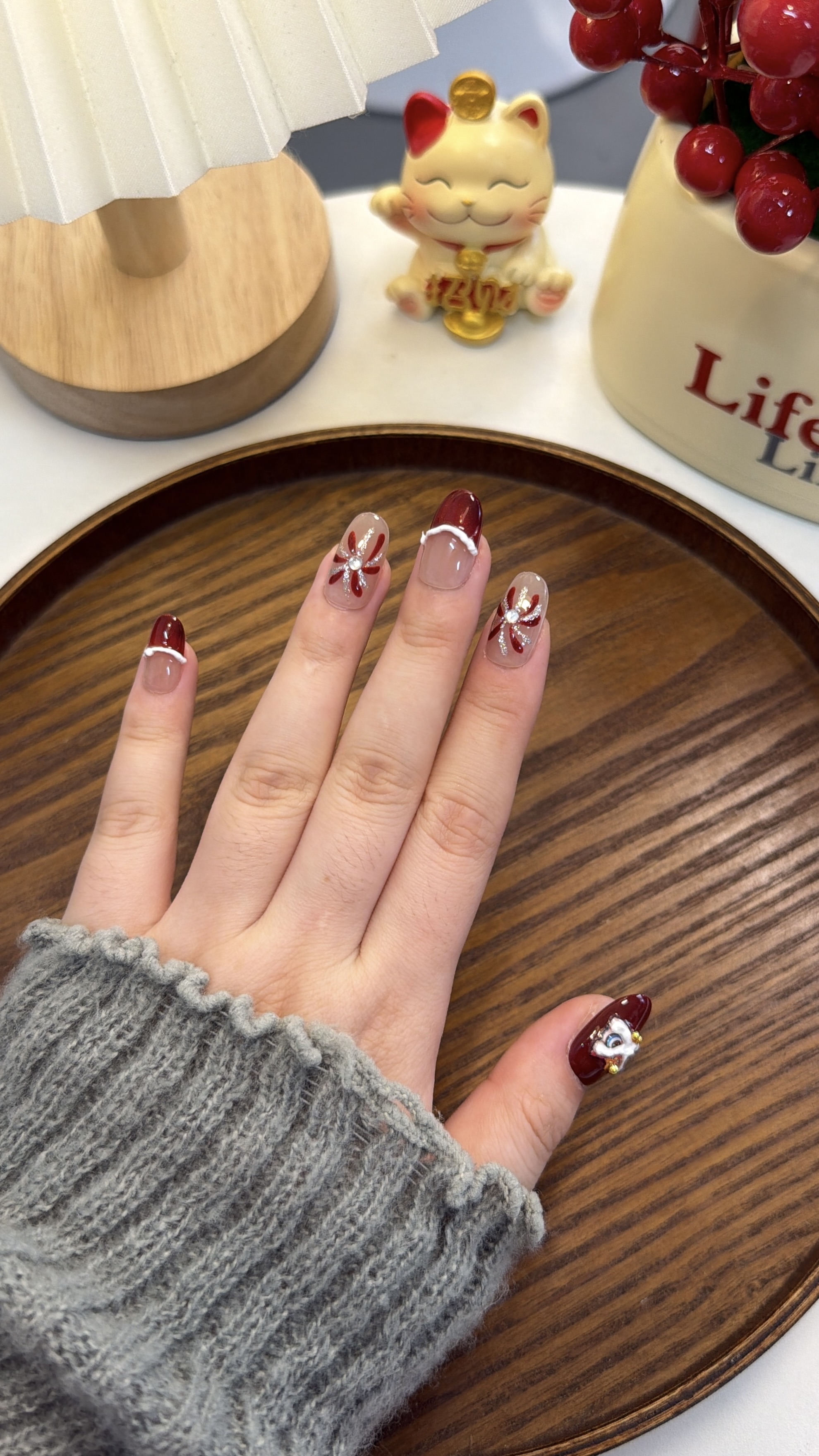 瑞狮纳福 短椭圆 