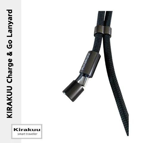 Kirakuu 充電手機繩|多用途頸繩手機帶|USB充電線