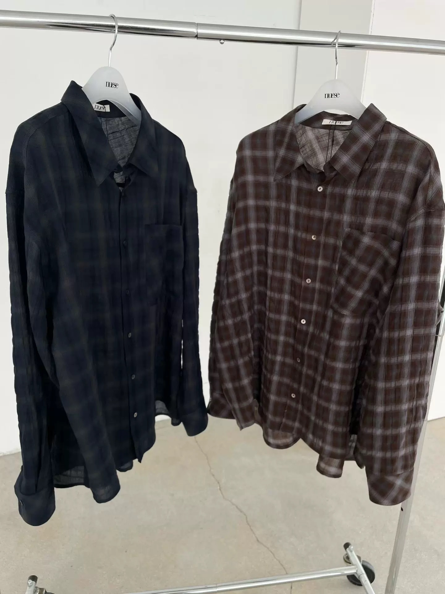 G21 皺皺格仔薄恤衫