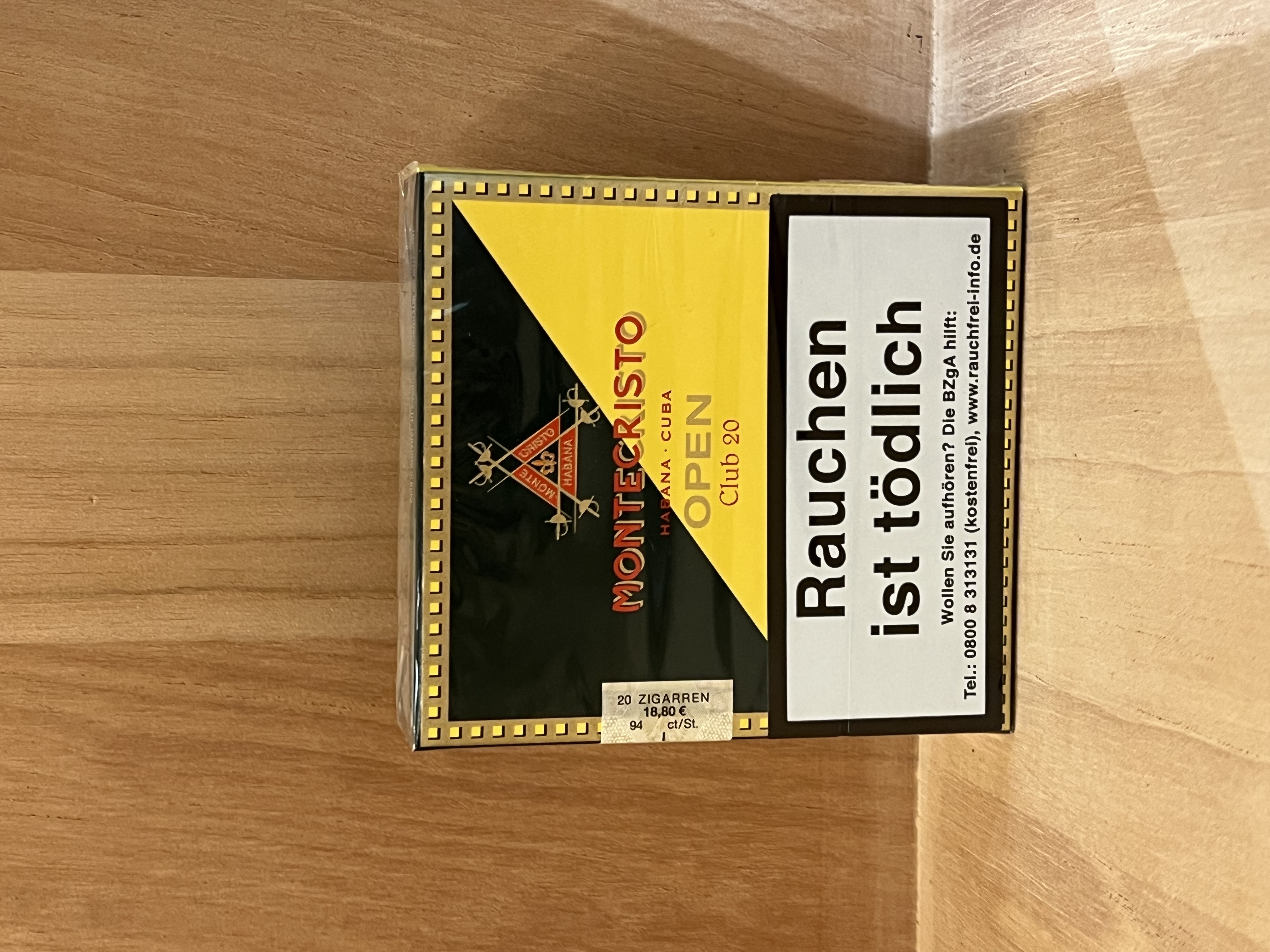 Montecristo蒙特 Open 黃綠色 （20小支）