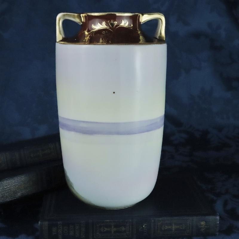 Pre-1950s Noritake Hand Painted Made in Japan Landscape Scenery and Swan Vase  (MT1683) 