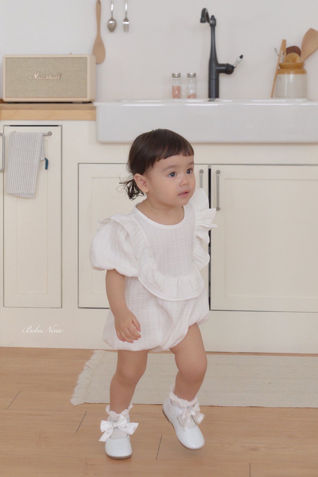 ☀️預訂 韓國直送☀️🇰🇷Bebenine兩色大荷葉邊短袖包屁衣