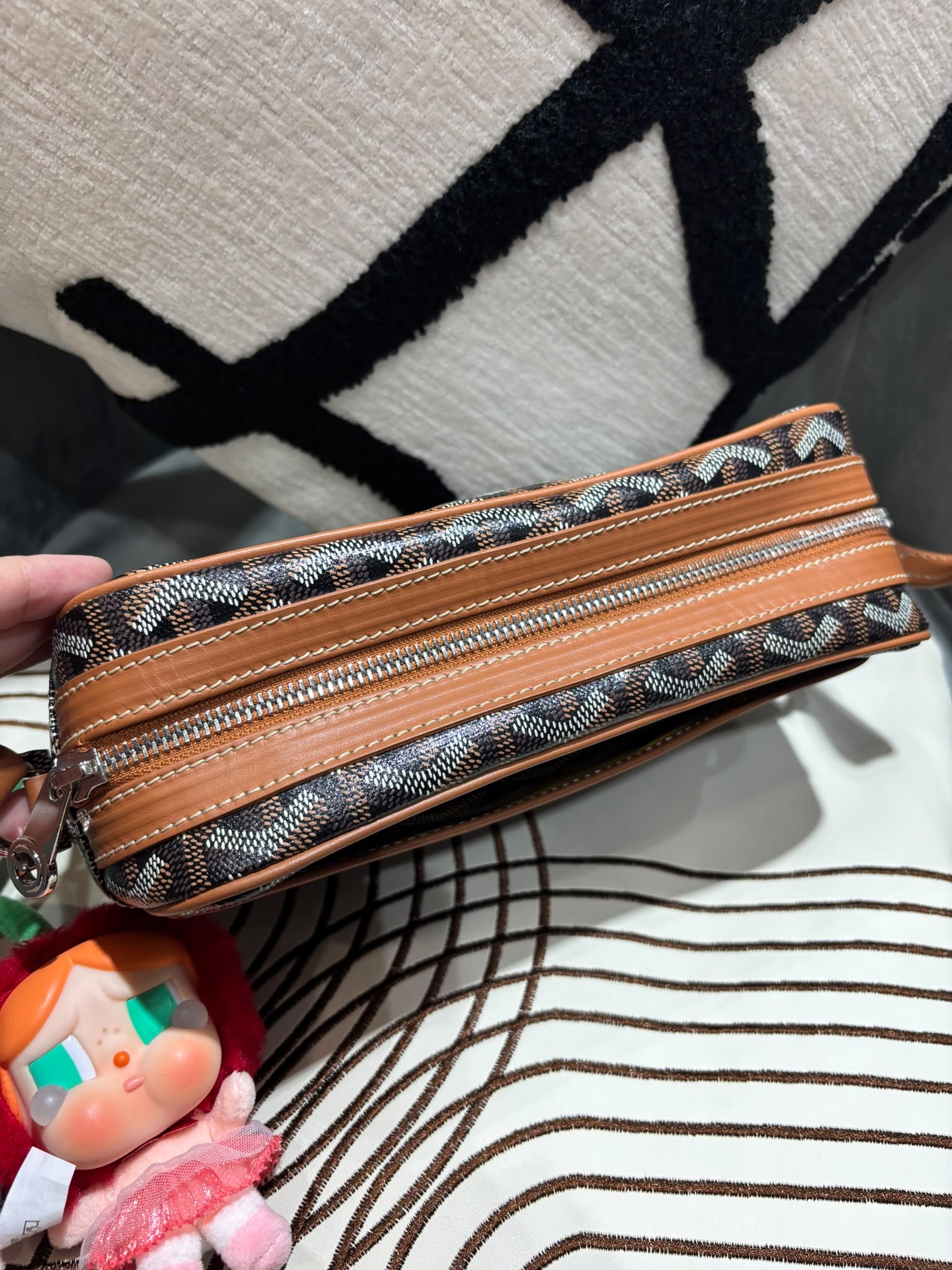 Goyard cap vert pm bag tan 焦糖黑100%Authentic ,93%new ✅dust bag