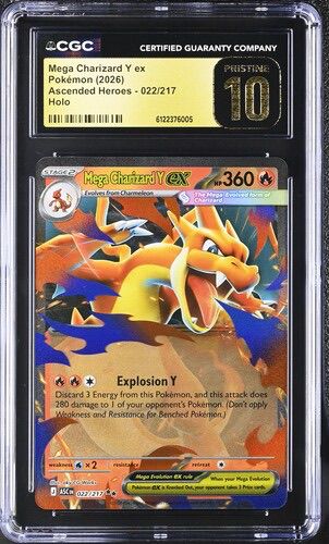 CGC Pristine 10 Mega Charizard Y EX 022/217