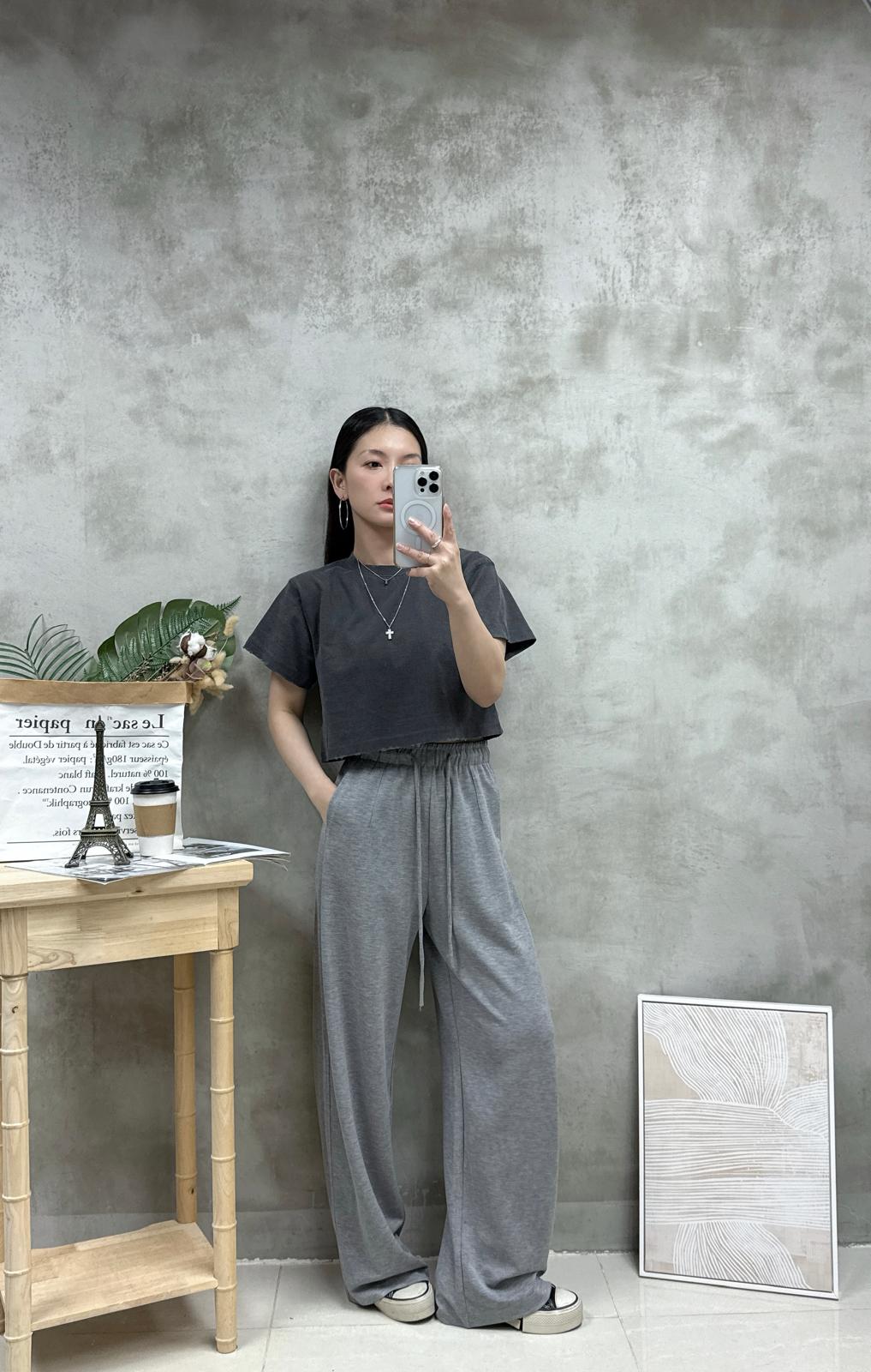 石磨爛洗水棉短Tee