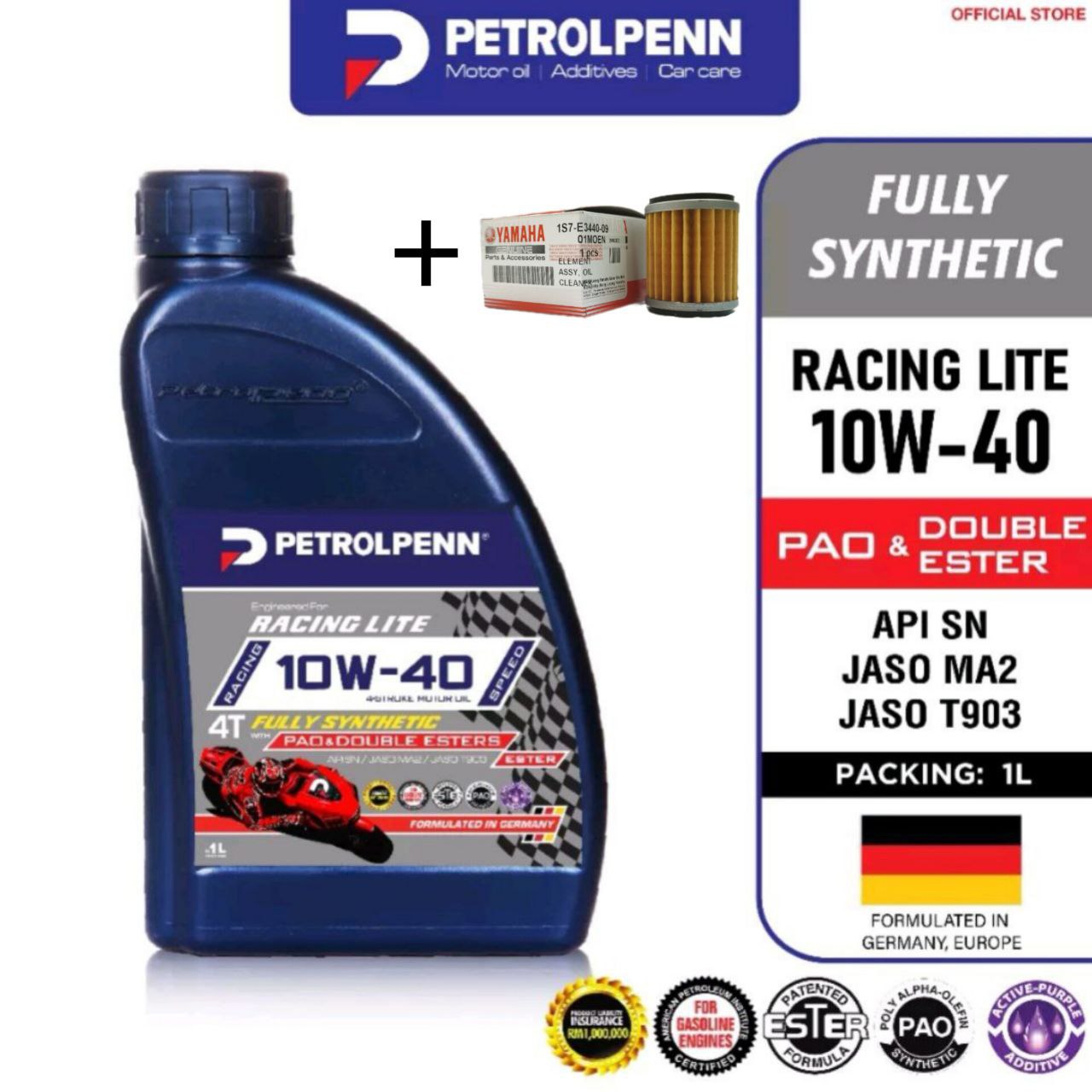 Petolpenn Touring RS150 4T 10W-40 / 10W-30 / 15W-50 Fully Synthetic Double Ester 1.2L Motorcycle Engine Oil Recommended by HONDA