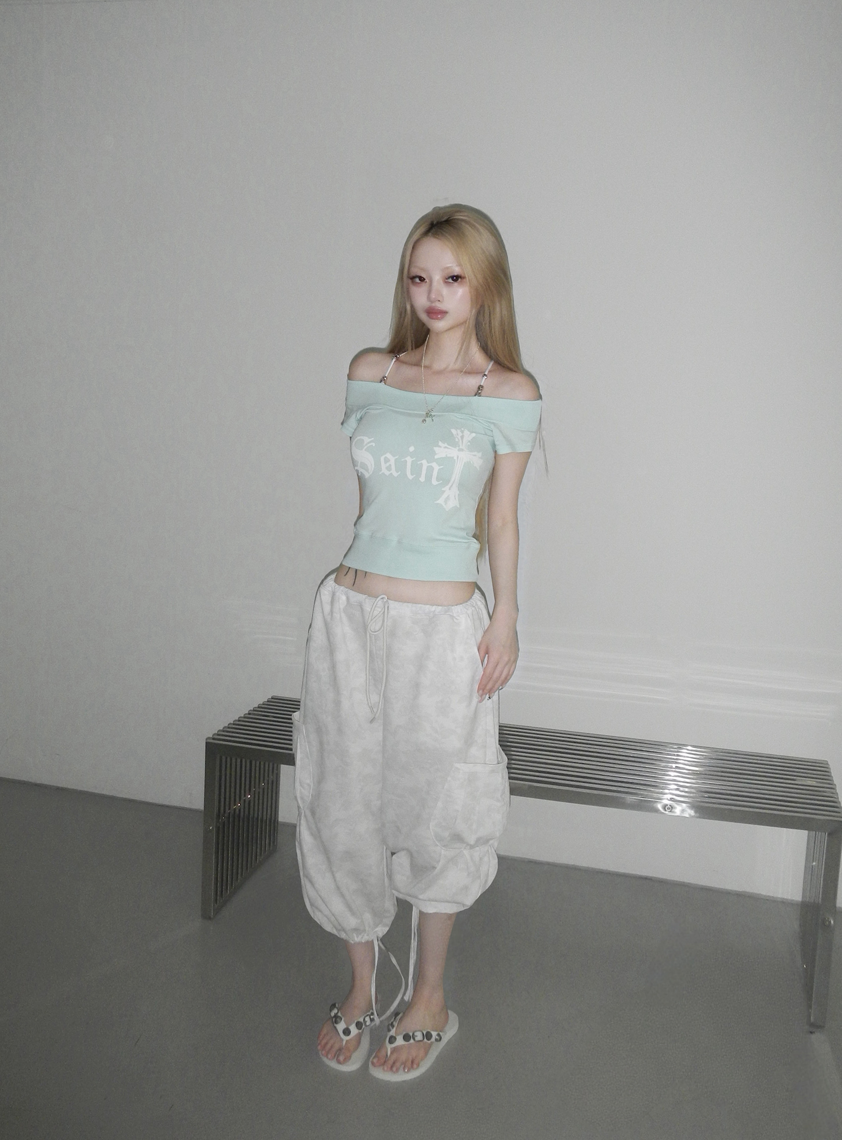 Gothic Graphic Boat Neck Short Sleeve Top