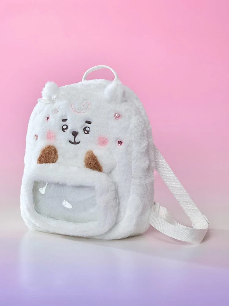 📦訂購 韓國代購 Line Friends BT21 BABY CLEAR POCKET PLUSH BAG 透明口袋毛絨包