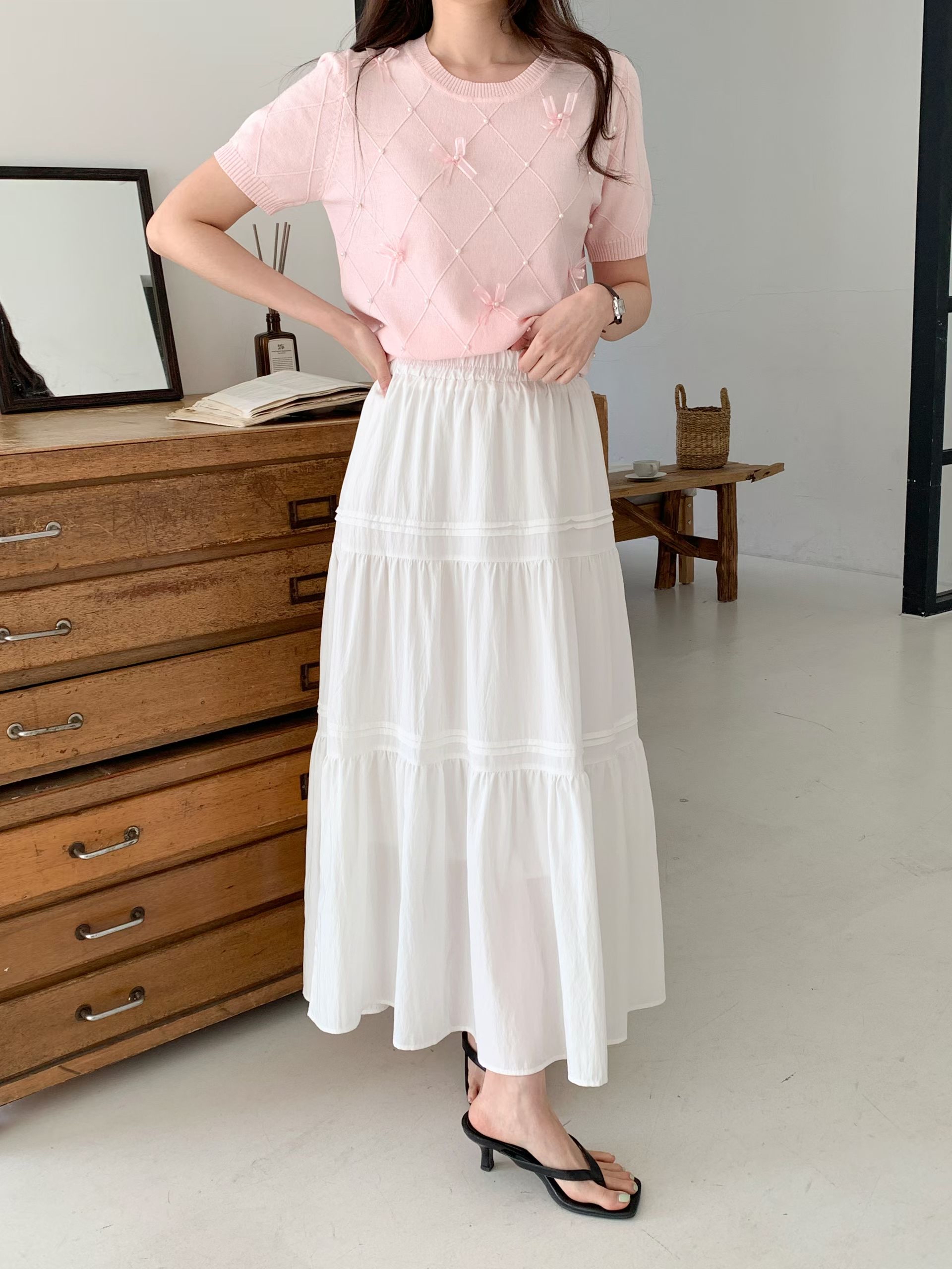 CT5 法式壓邊半截裙