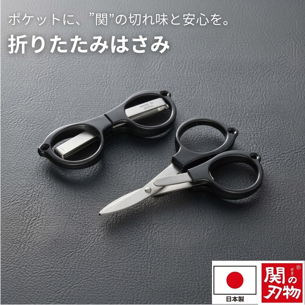🔥🔥【日本製《關之刃物》可折疊隨身剪刀】