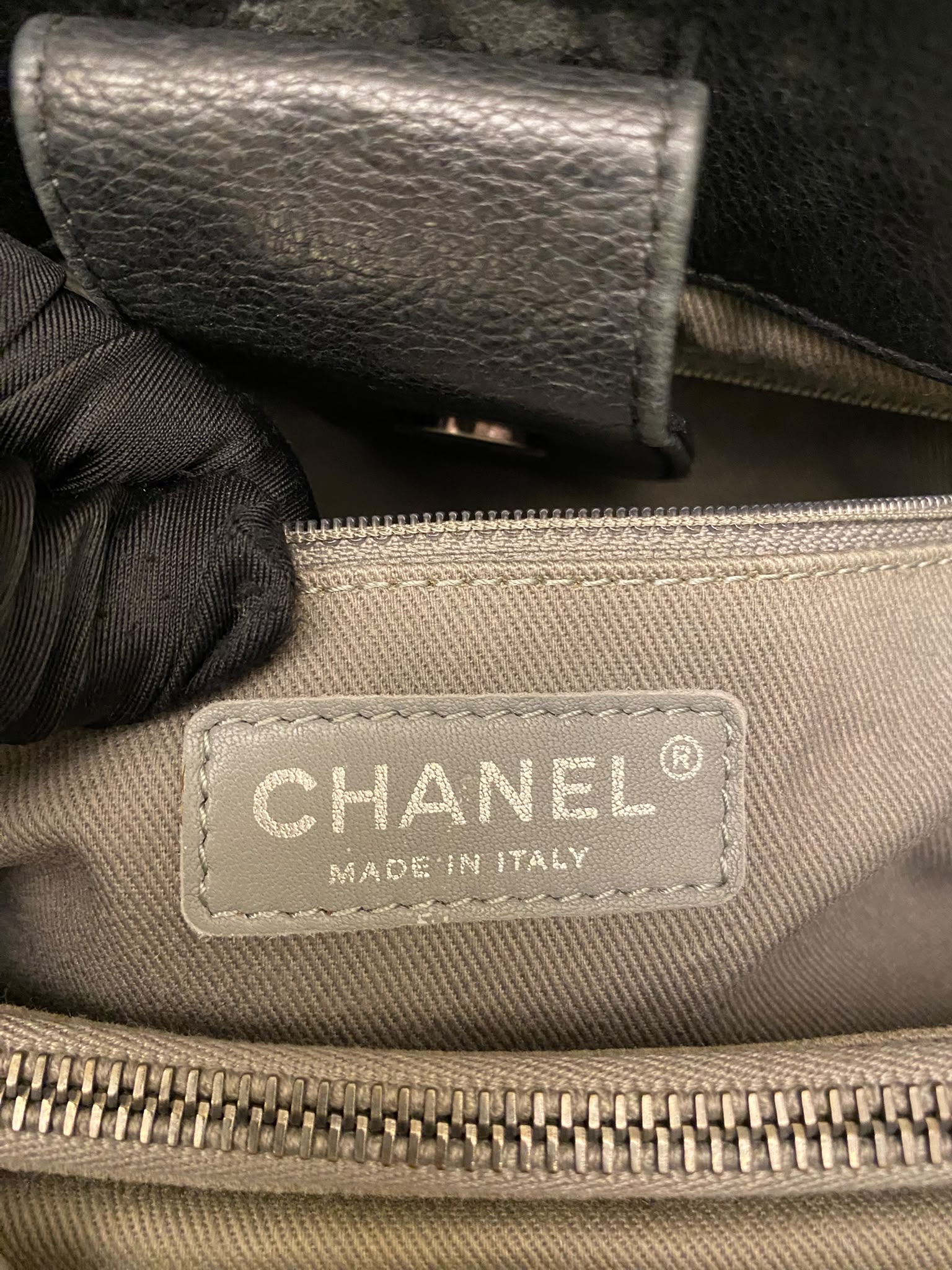 Chanel Quilted Crumpled Calfskin Tote Bag