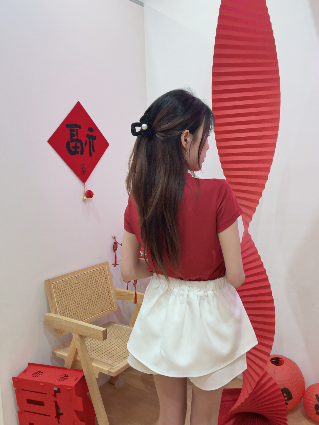 荷叶西装半身裤裙 R2963