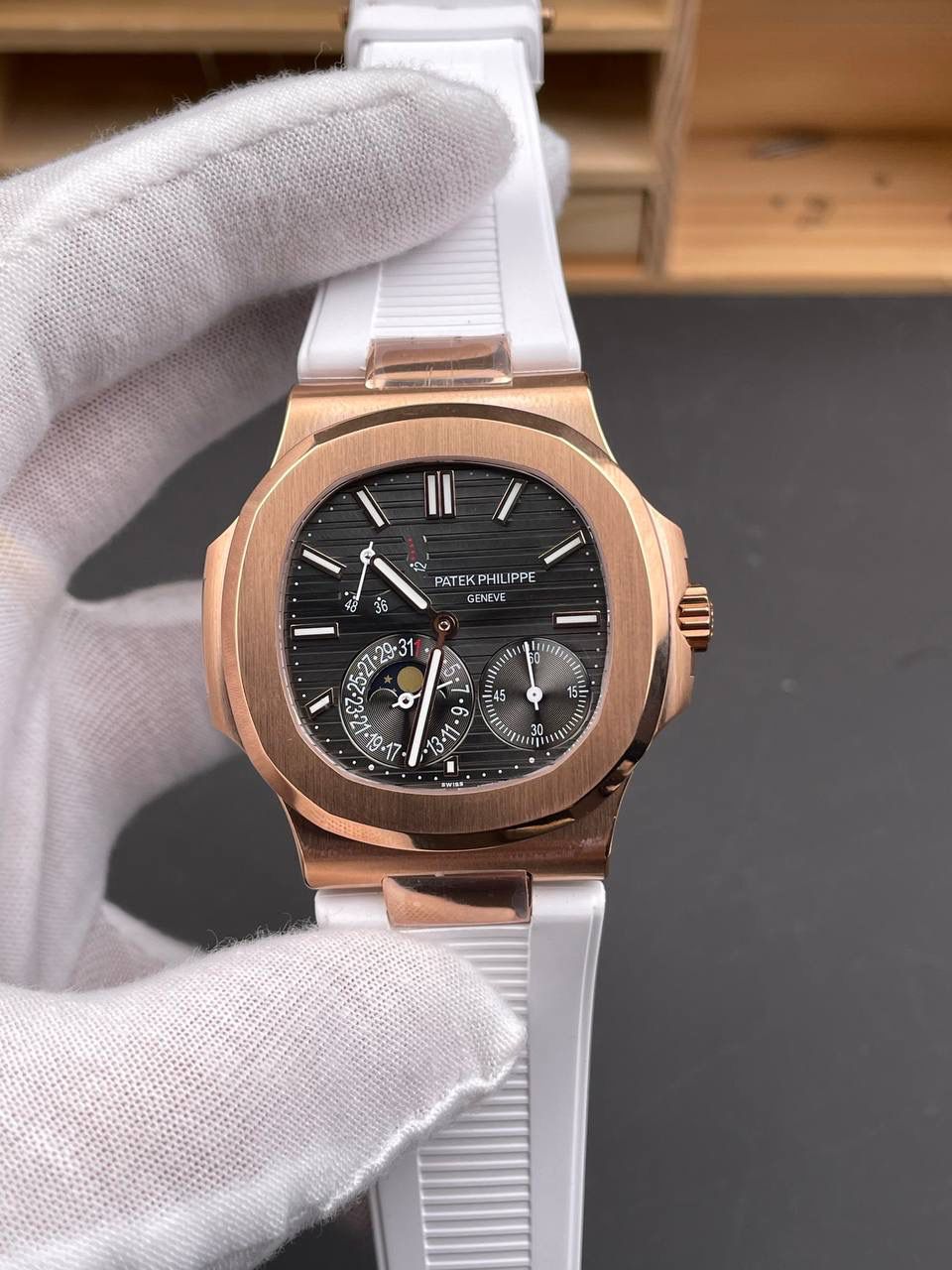 百达鹦鹉螺5712 玫金黑褐盘/40mm/240机/白胶带款🔥🔥