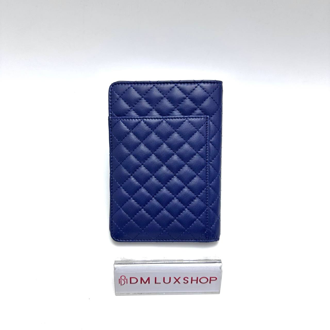 Chanel Blue Camellia Passport Holder SHW (Serial 15, Y: 2012)