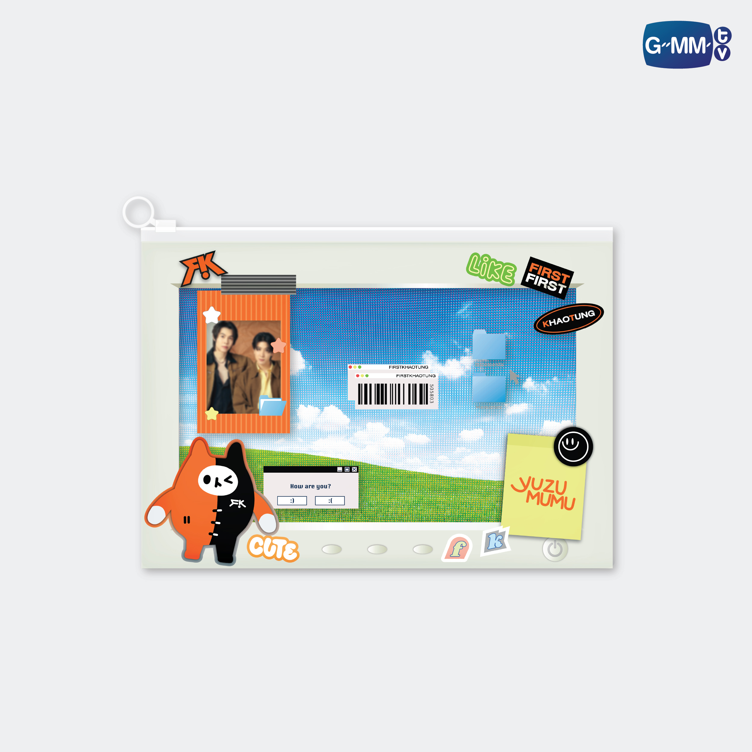 YUZU MUMU CHARACTER POCKET ZIP FOLDER