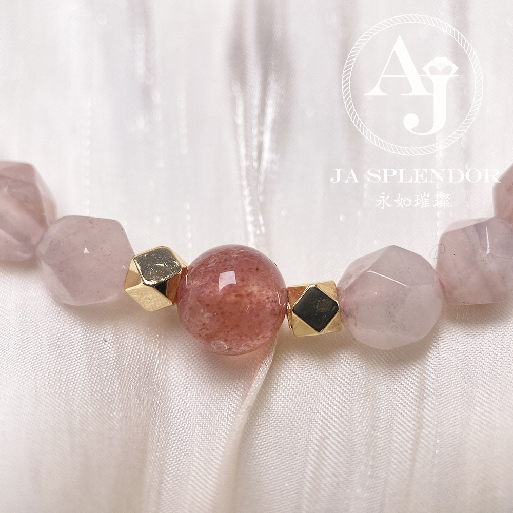 CY-02 草莓晶紫羅蘭玉14K包金手鏈