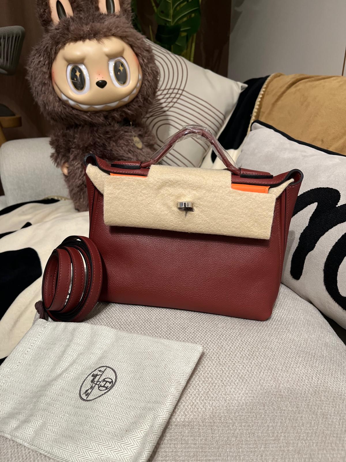 全新 HERMES 2424 mini 21cm STAMP B ,ROUGE H EVERCOLOR 100%Authentic, 全新Brand New ✅strap✅Dust bag✅box