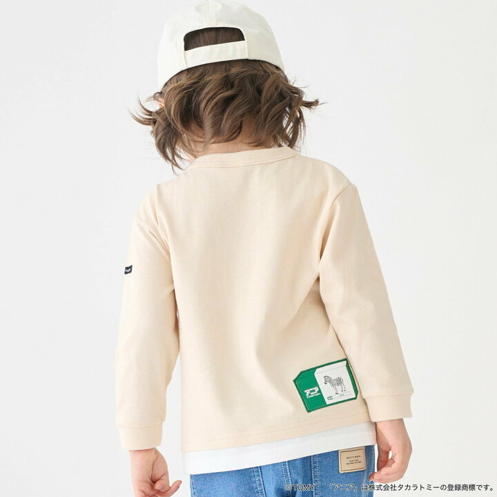 🇯🇵預訂 日本直送🇯🇵Petit Main x Tomica系列三色恐龍動物車車印花假兩件長袖T恤