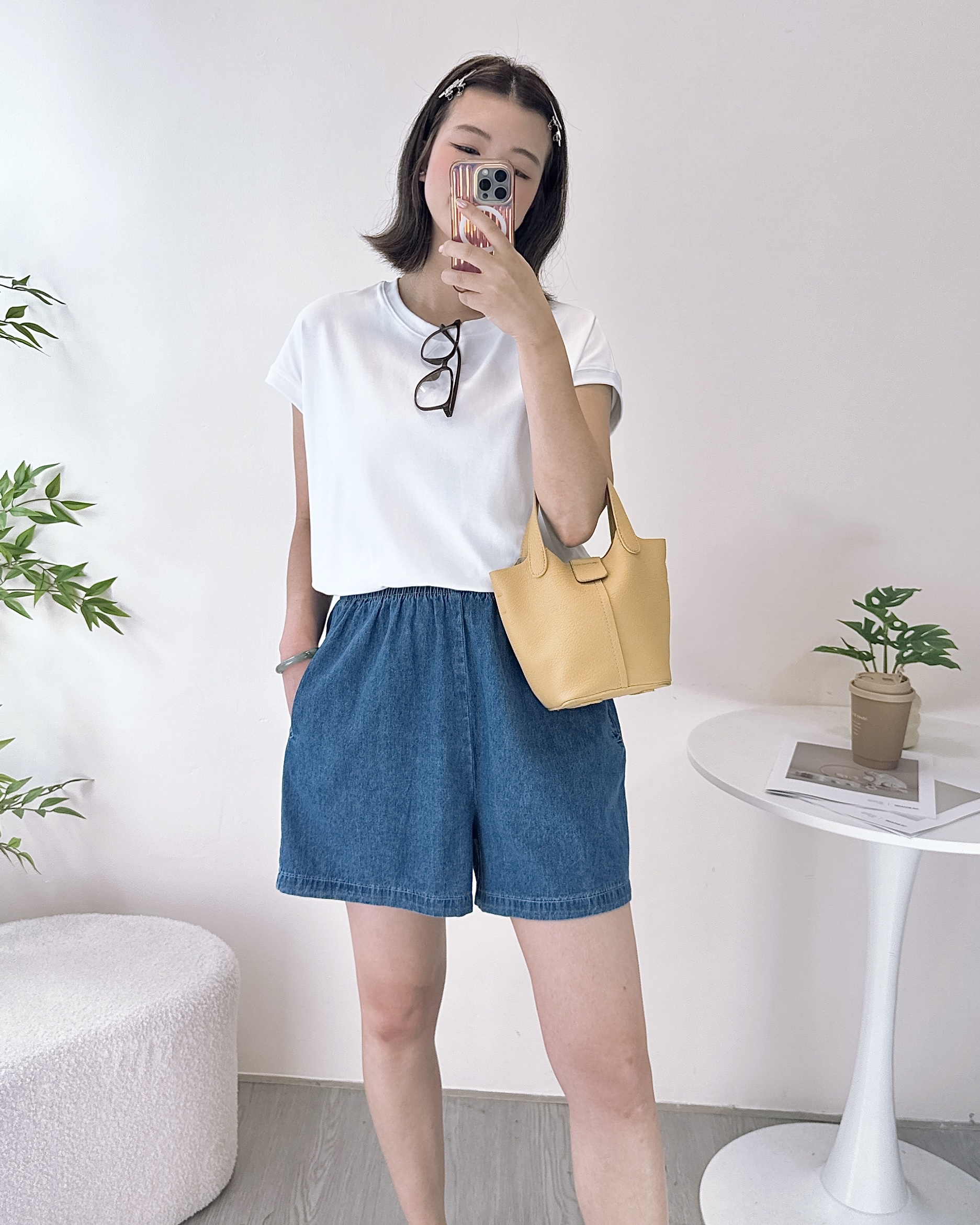 超薄夏日必備牛仔短褲 3色