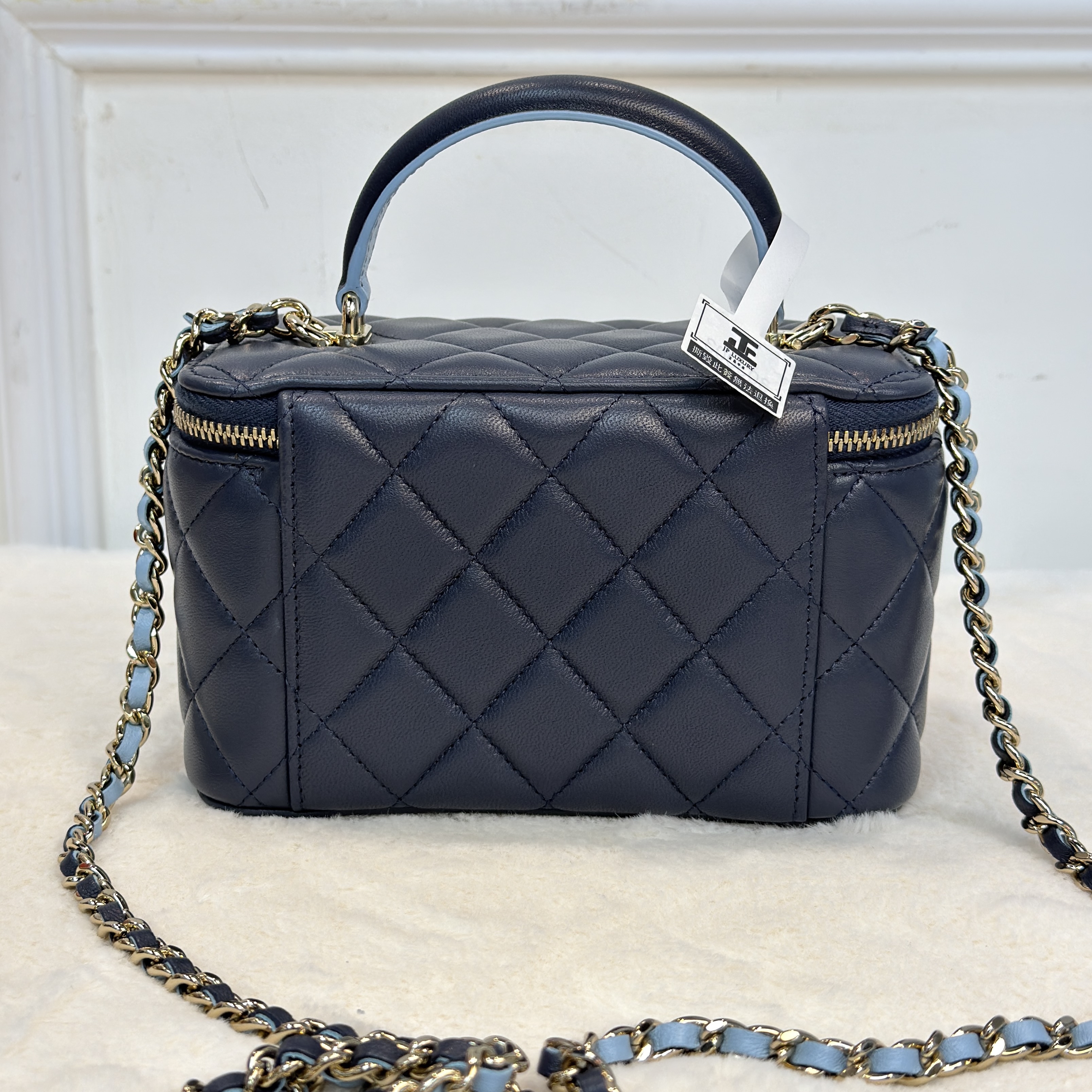 CHANEL雙拼藍色系化妝包💙🩵