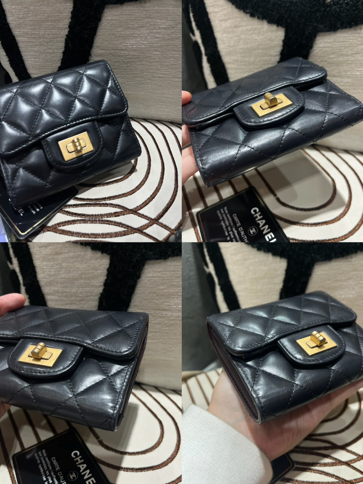Chanel 2.55 wallet 黑色經典短銀包 100%Authentic,95% new ✅24card