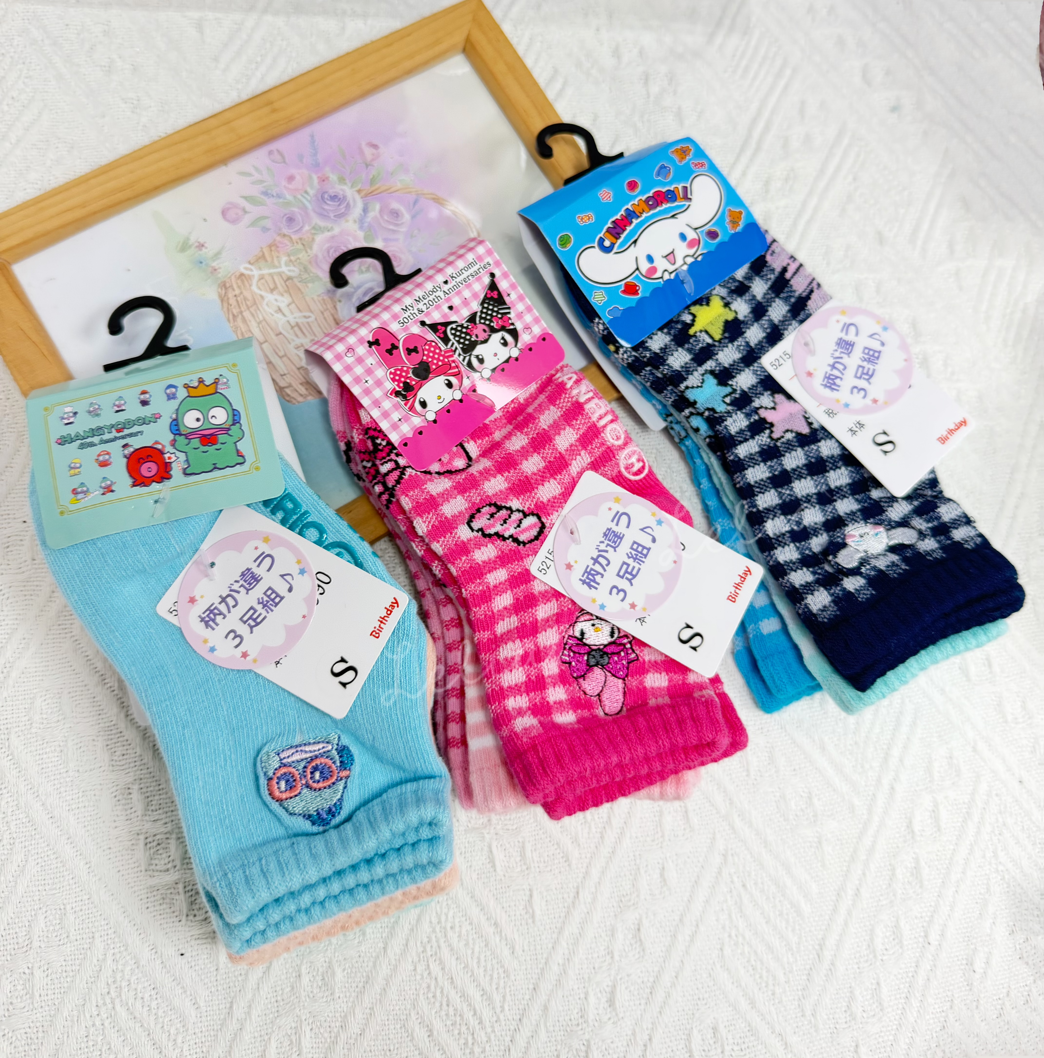 ▫️現貨▫️1Pack3對Sanrio襪Melody水怪玉桂狗