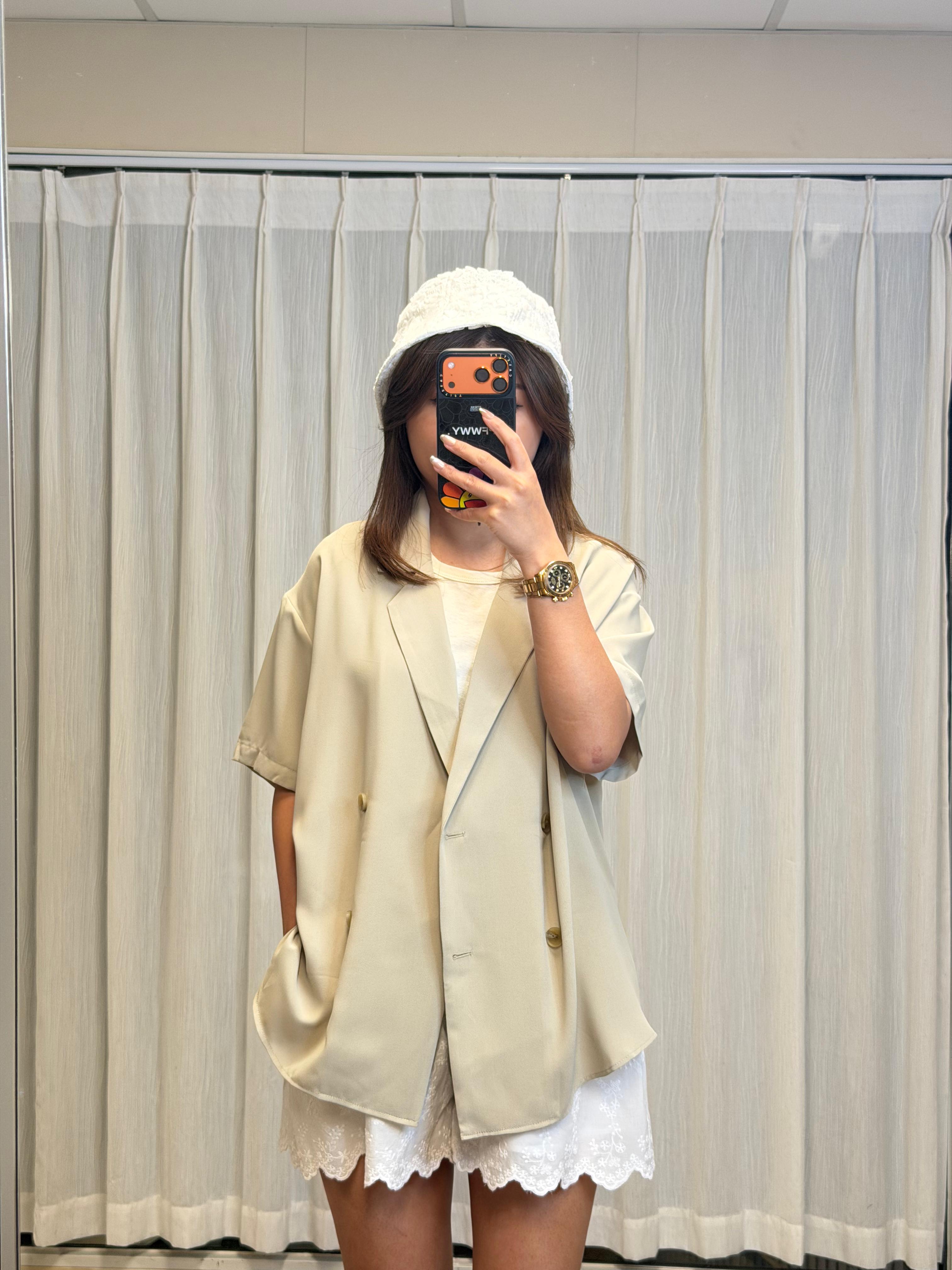 221117 雪紡短身外套