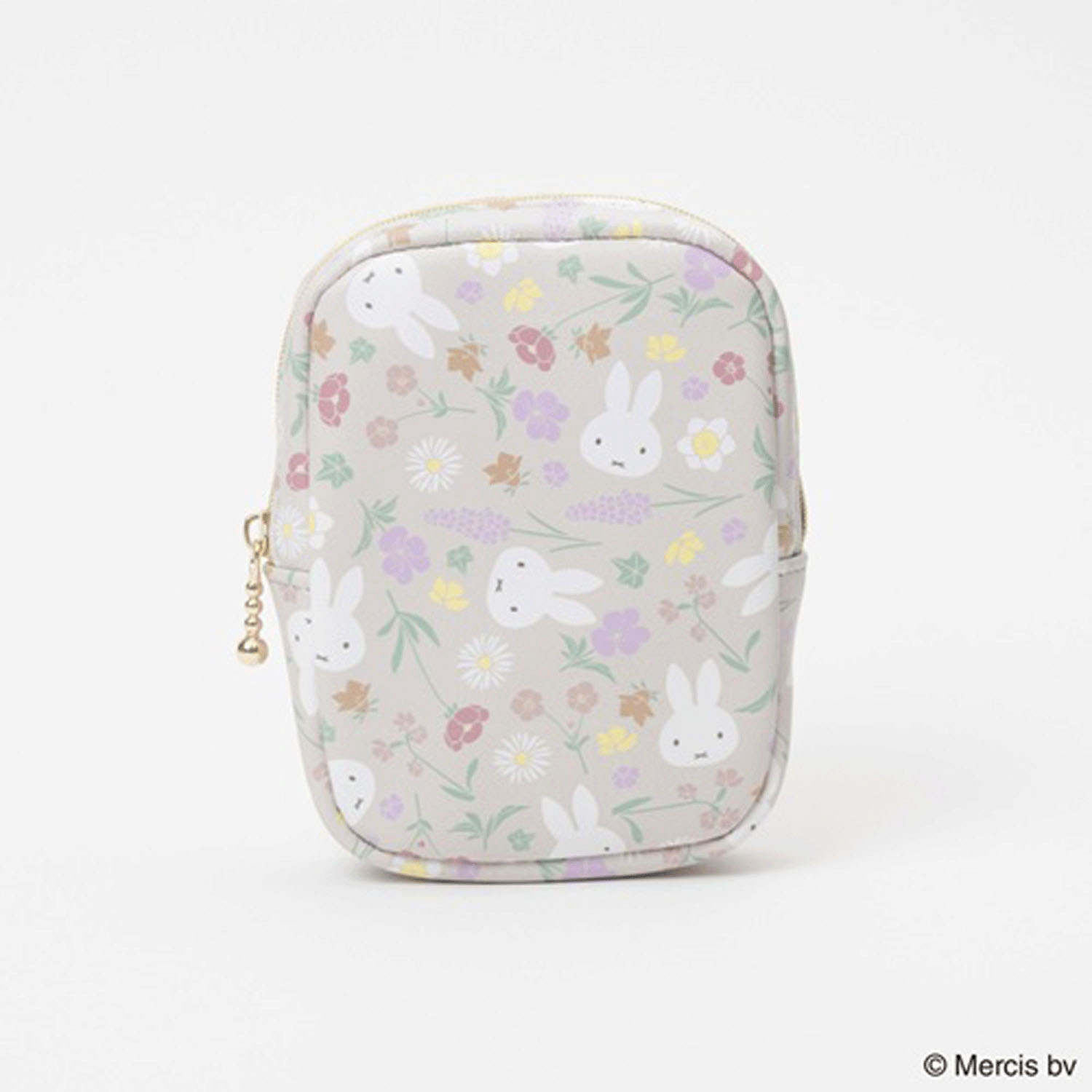 Miffy - 花卉系列長形小物包 (杏色款)