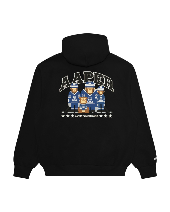 AAPE AAPER embroidered hooded baseball jacket (D395XXR)
