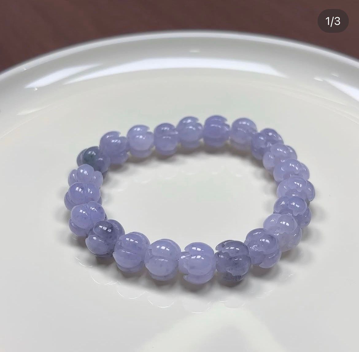 10.2mm 紫烏雞蓮花珠手串