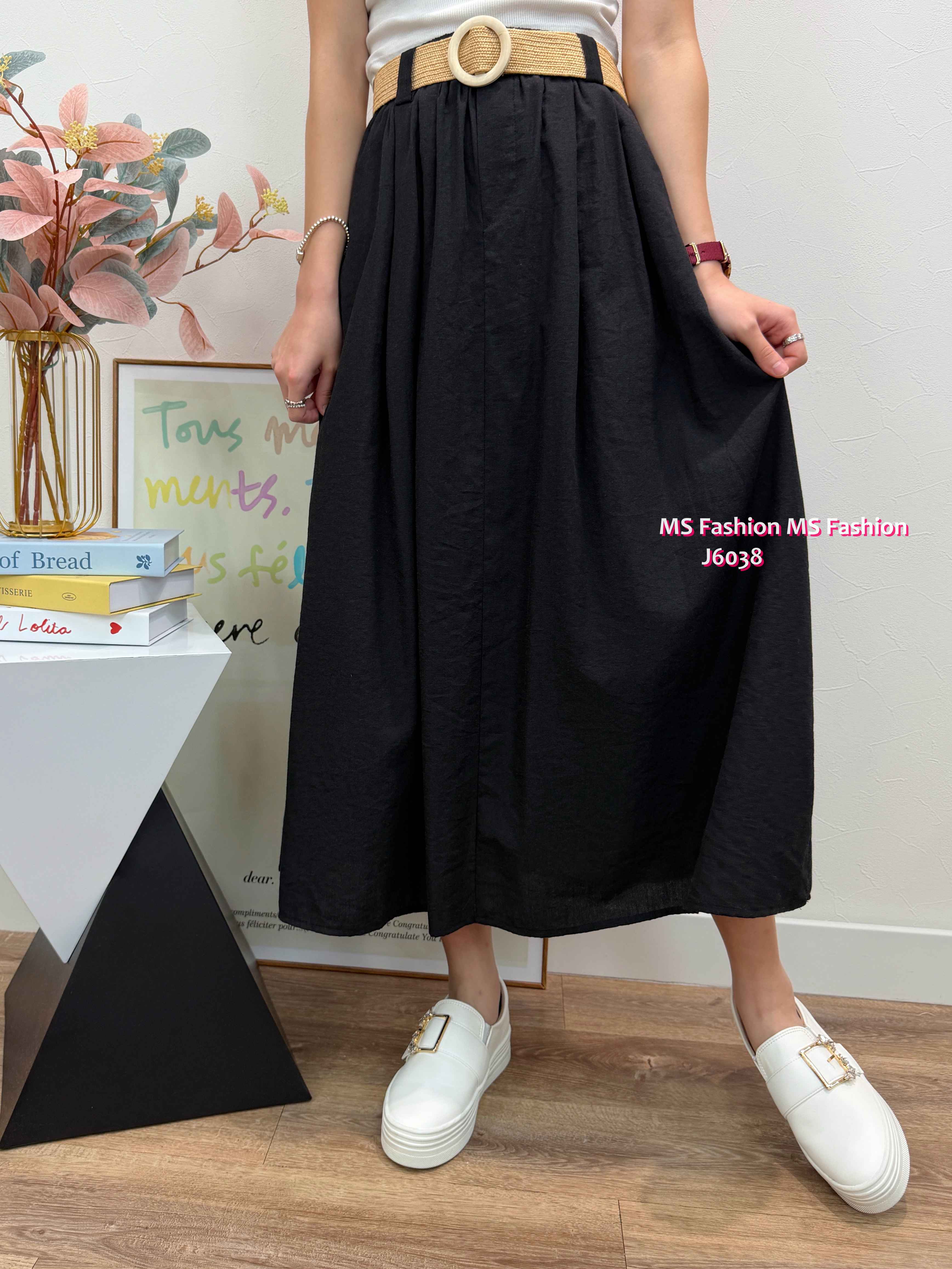 J6038 韓國🇰🇷連belt中長款半裙
