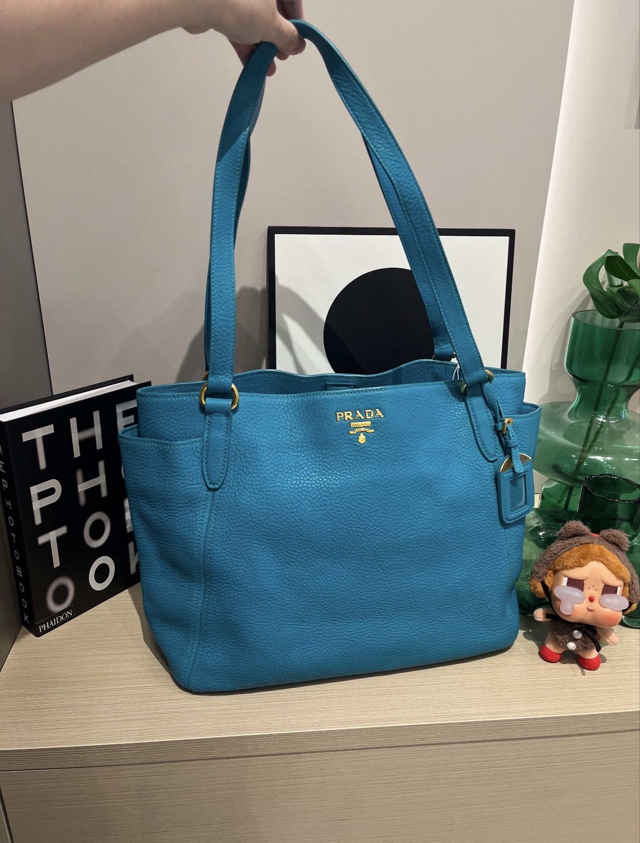 Prada shoulder bag calfskin 100%Authentic,92%new 