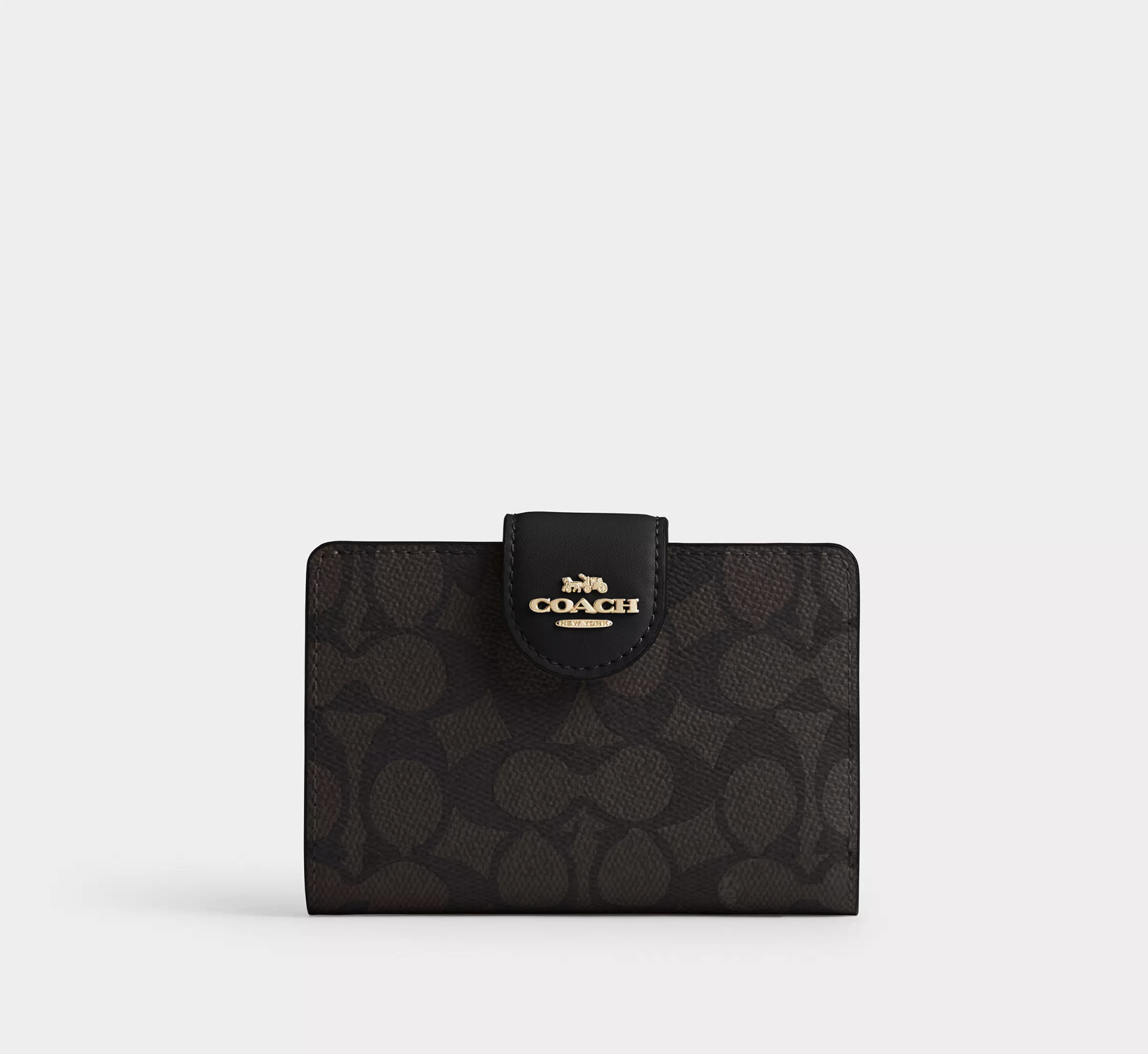 Coach Medium Corner Zip Wallet in Signature Canvas