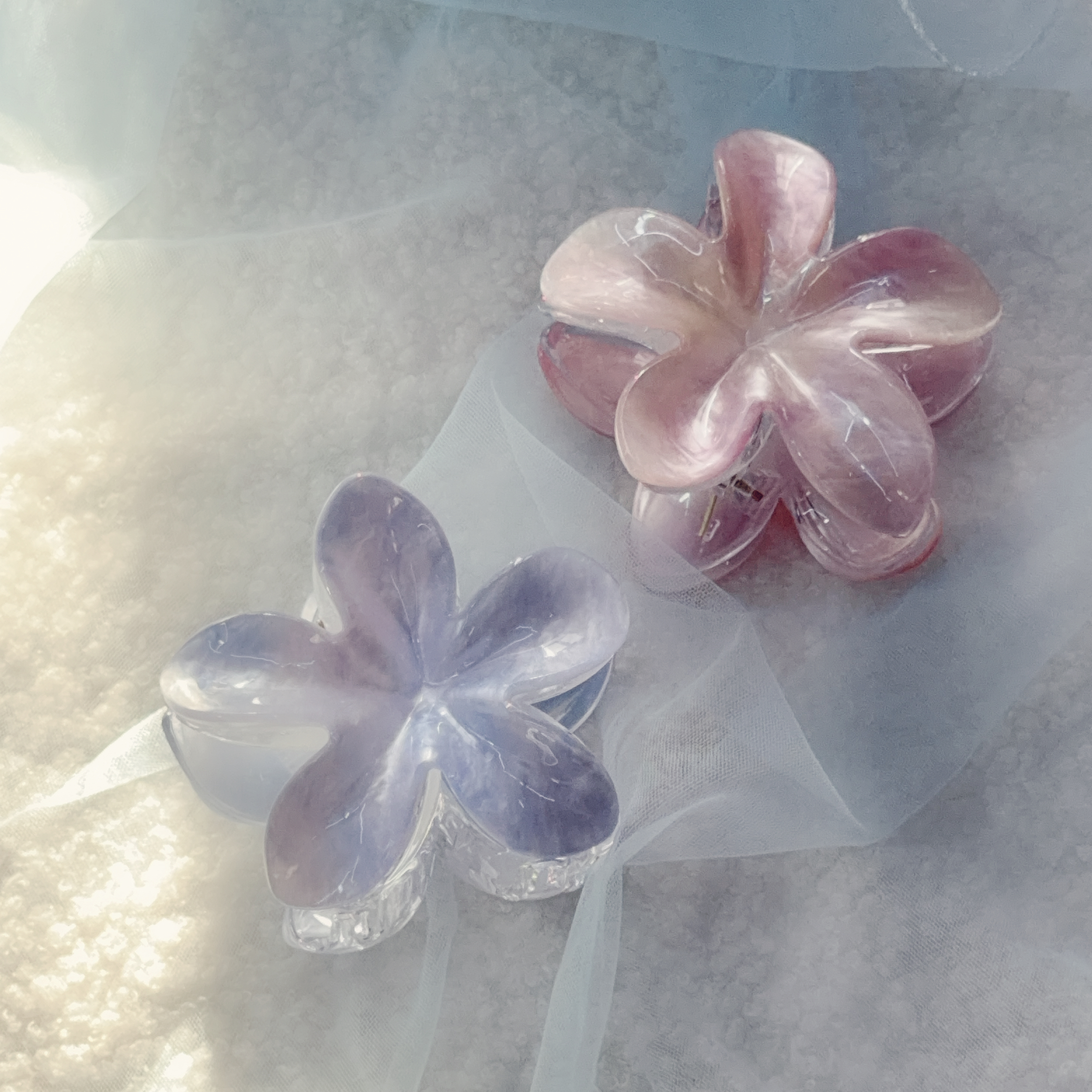 漸層花朵抓夾 - 8cm (兩色)