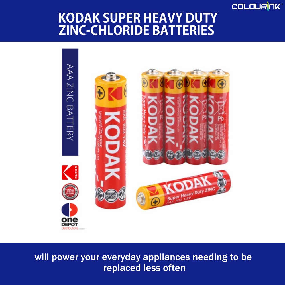 KODAK Zinc AAA Super Heavy Duty Battery 1.5V 6 UNIT