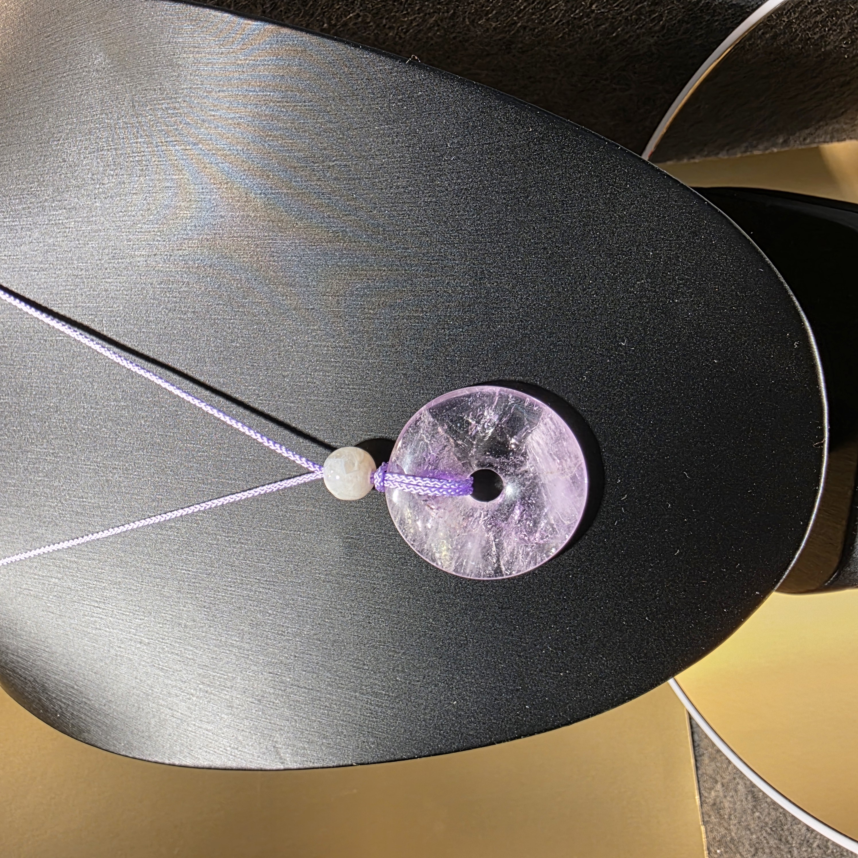 紫水晶平安扣吊咀