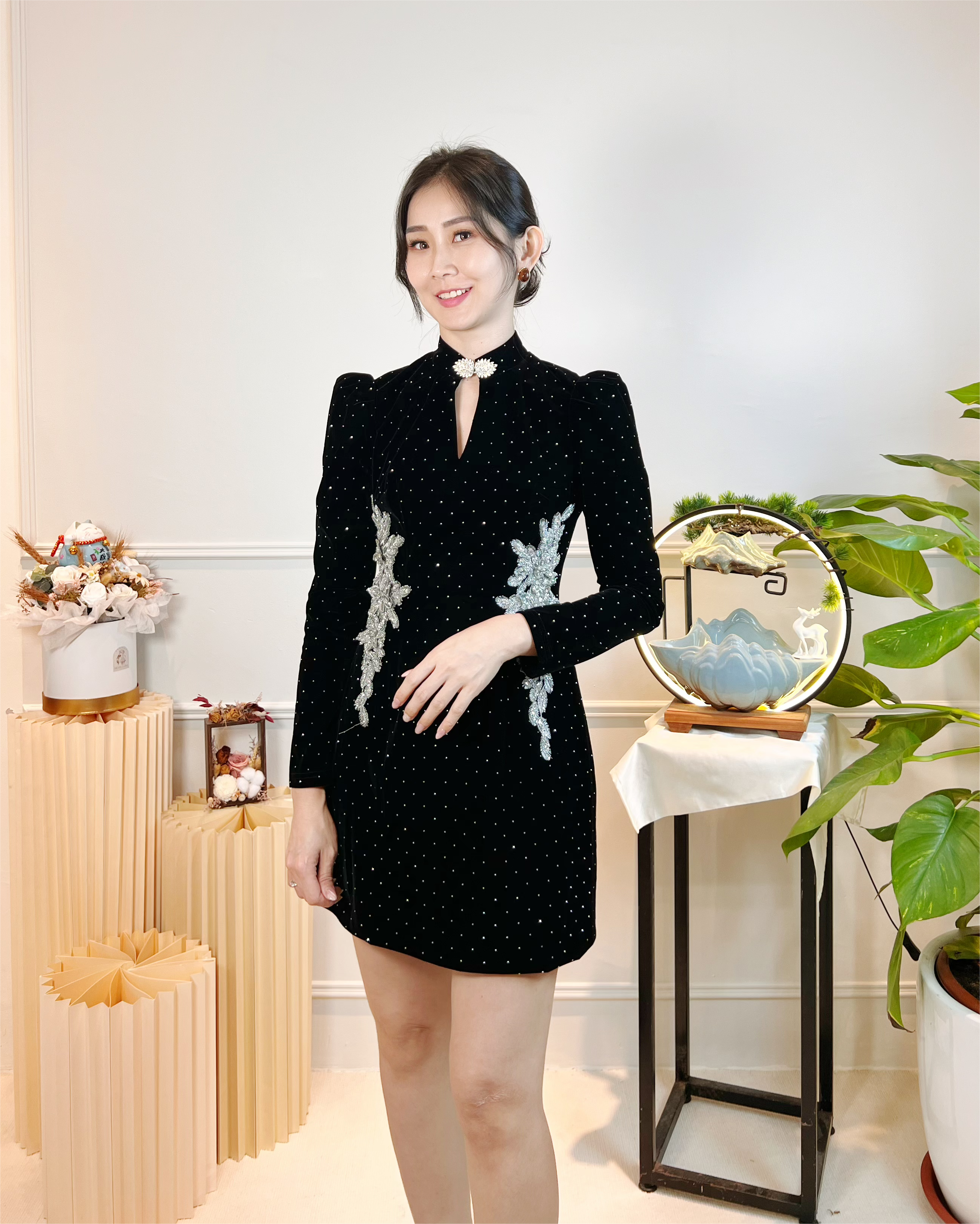 5091 Celeste Crystal Mini Dress