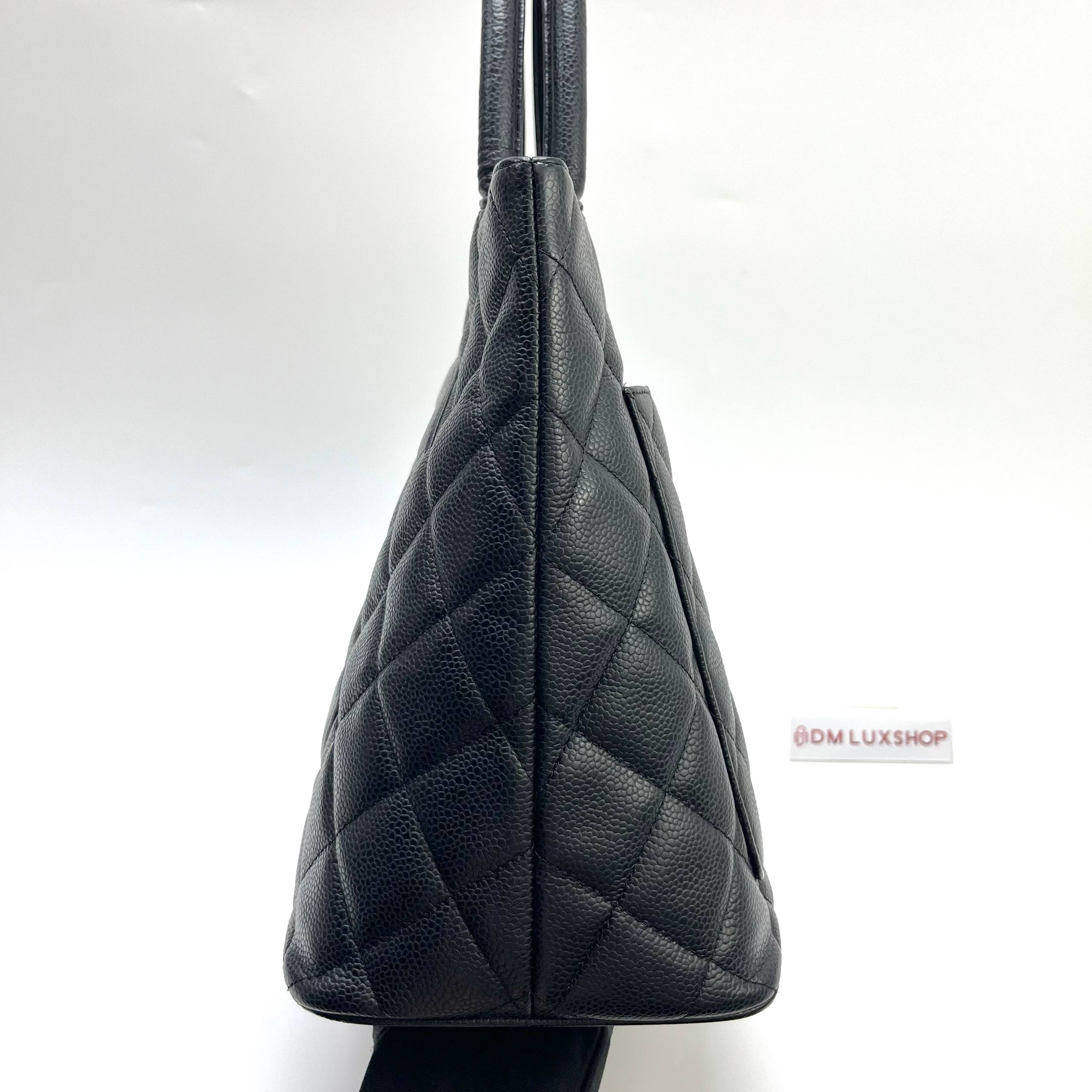 Chanel Black Caviar Medallion Tote Bag GHW (Serial 10, Year 2006)