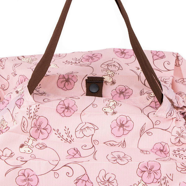 現貨｜Snoopy 日本 Shupatto Compact Bag 可摺 環保袋 M Size (花朵圖案 SPZ-4367)