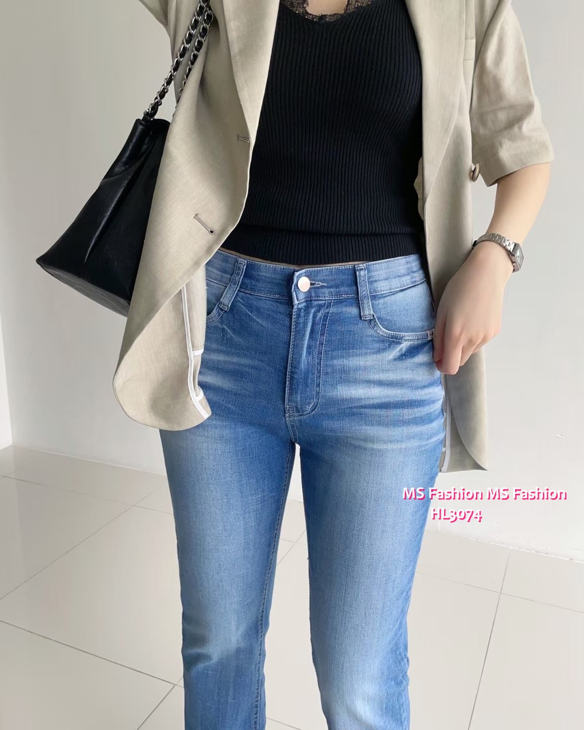 HL3074 韓國🌼Howluk靚洗水腳開叉直腳牛