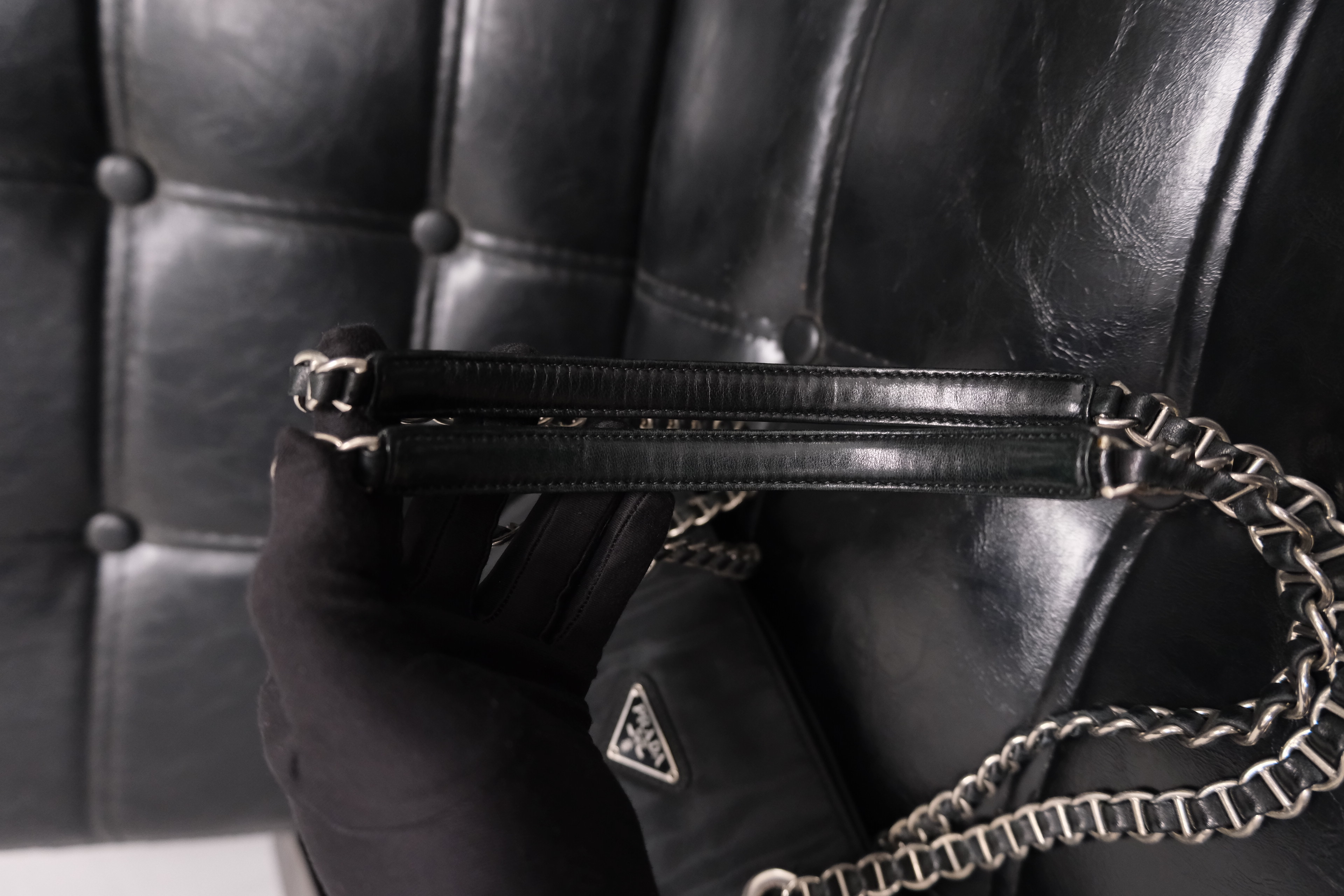 Prada Nylon Vintage Chain Bag 25