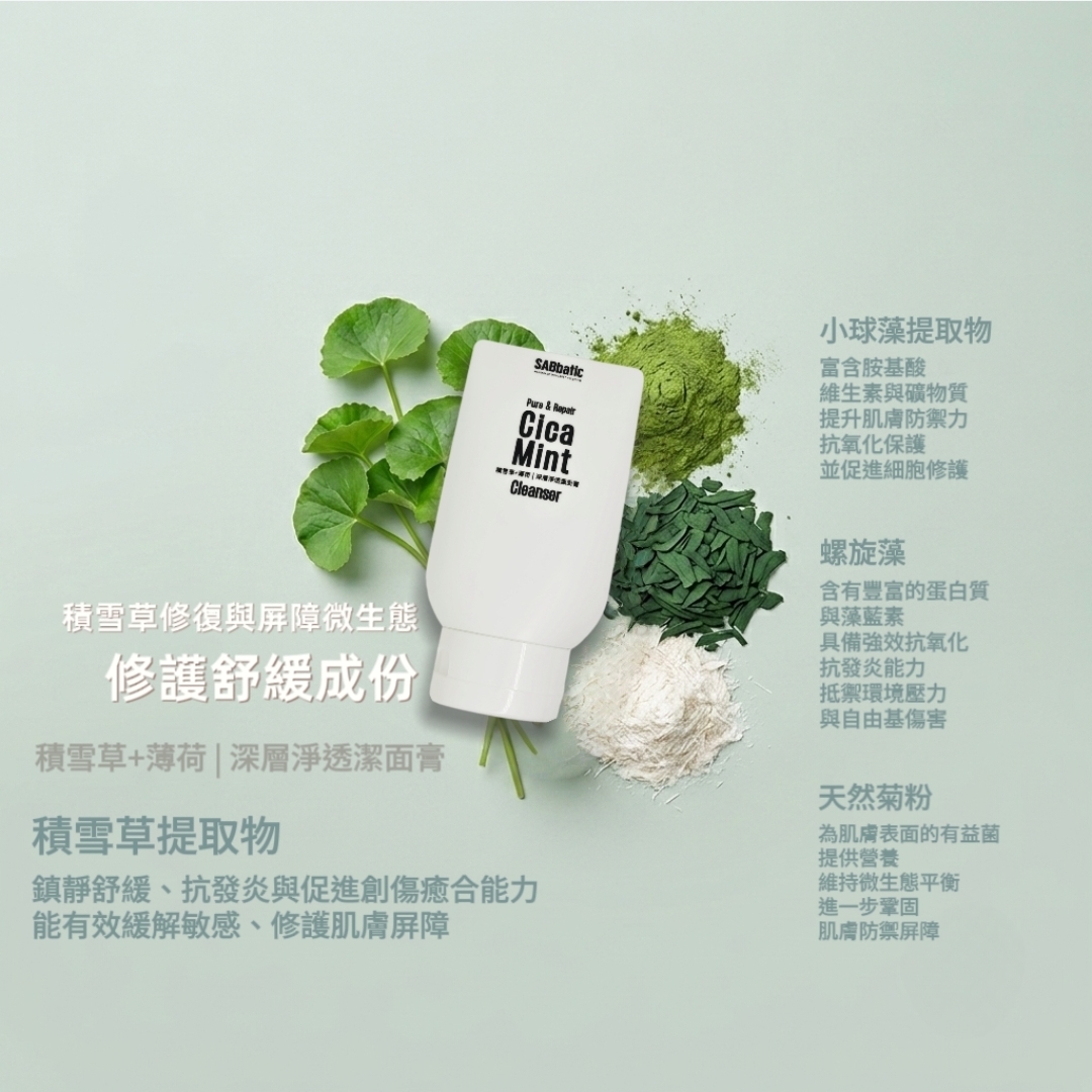 積雪草+薄荷 | 深層淨透潔面膏